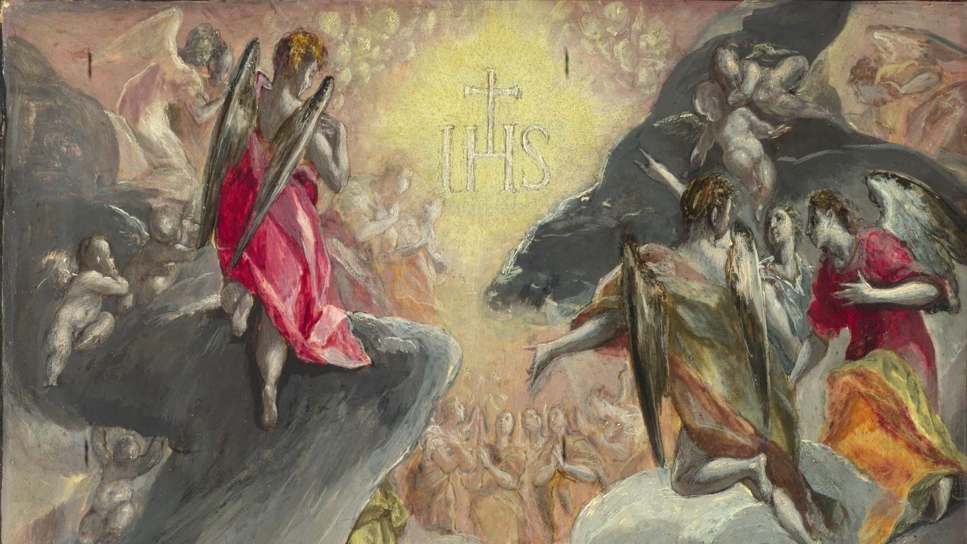 1920x1080 El Greco. The Adoration of the Name of Jesus. NG6260. National Gallery, London