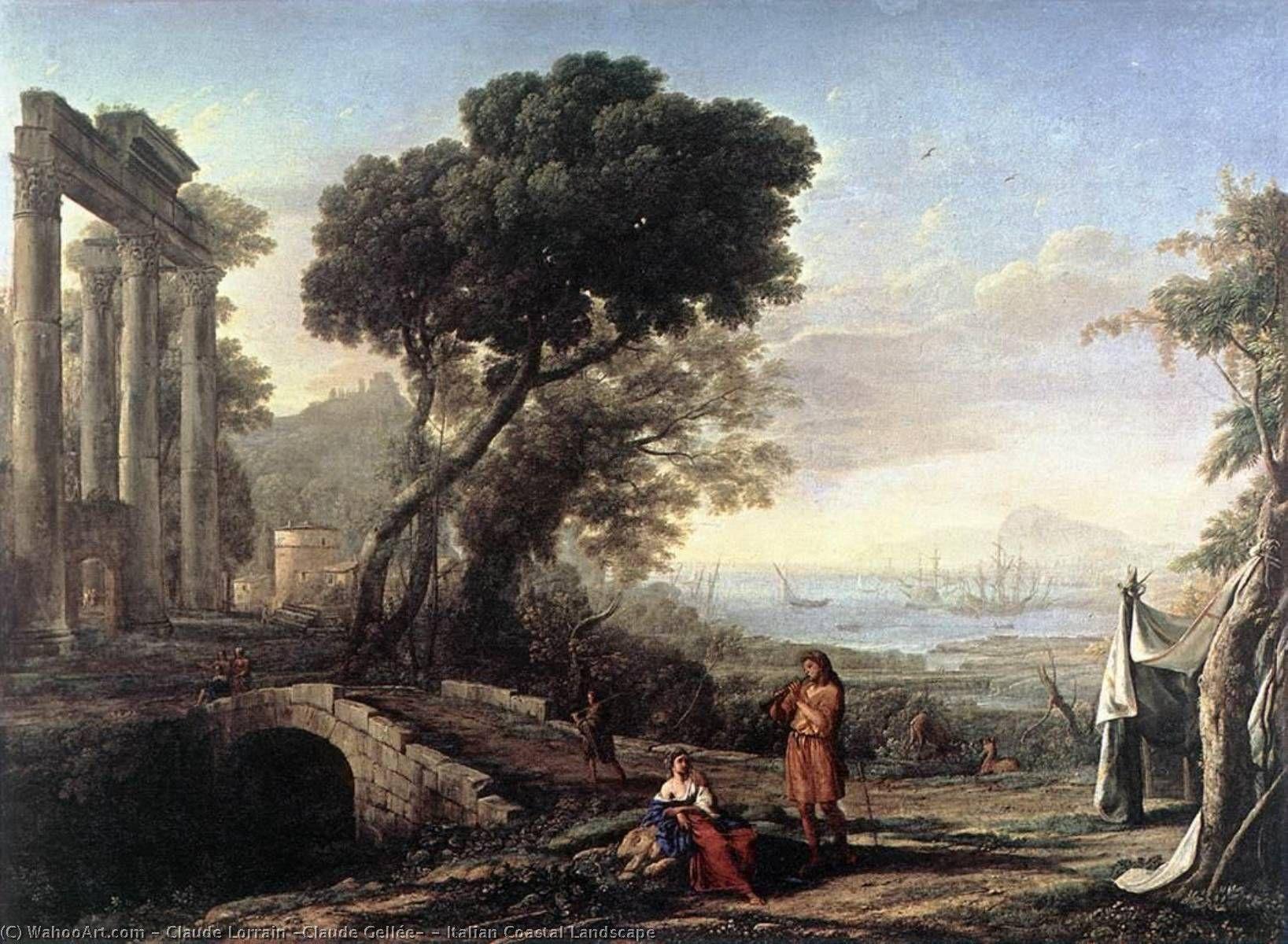 1637x1200 Claude Lorrain : Italian Coastal Landscape (Gemäldegalerie Museen zu Berlin (Germany)). Coastal landscape, Coastal landscaping, Landscape
