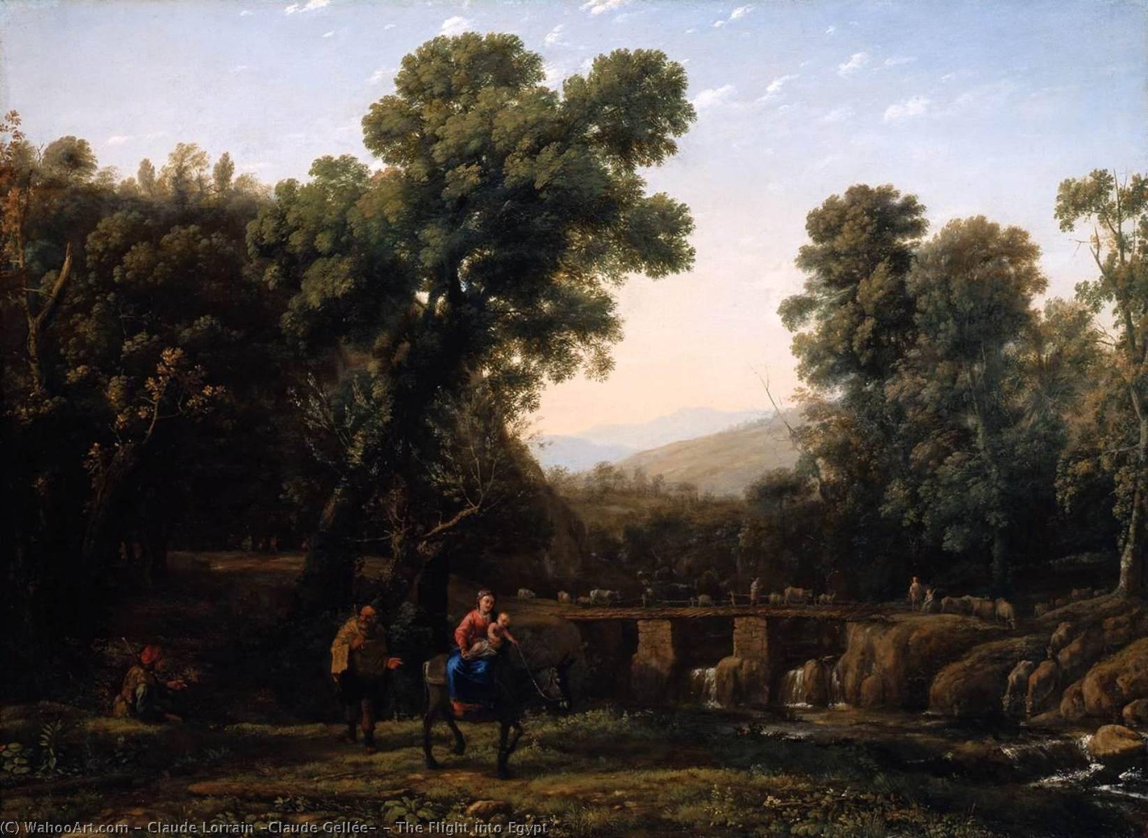 1644x1200 The Flight Into Egypt By Claude Lorrain (Claude Gellée). Museum Art Reproductions. Most Famous