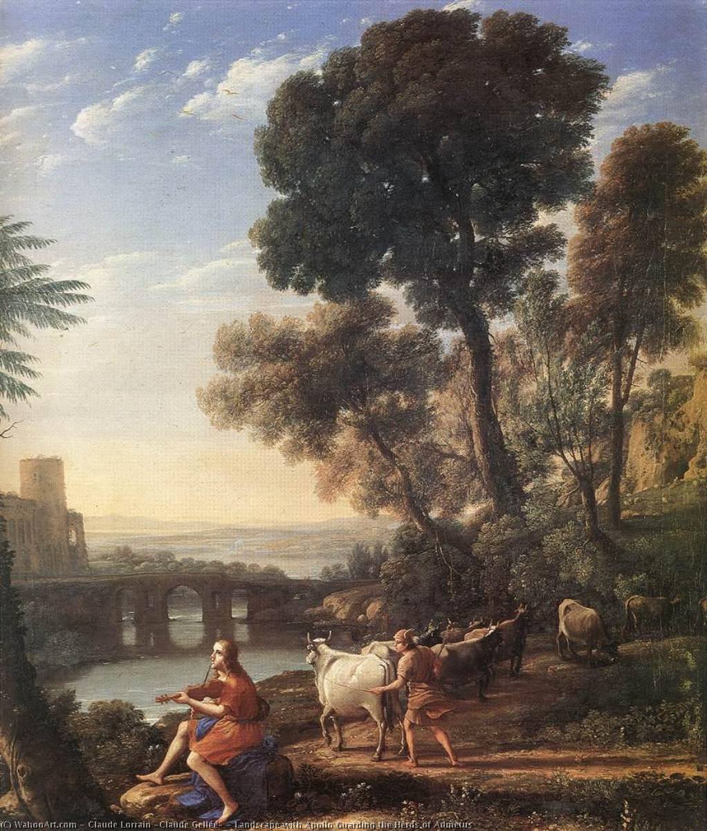 1022x1200 Landscape With Apollo Guarding The Herds Of Admetus, 1645 By Claude Lorrain (Claude Gellée) (1600 1682). Reproductions Claude Lorrain (Claude Gellée)