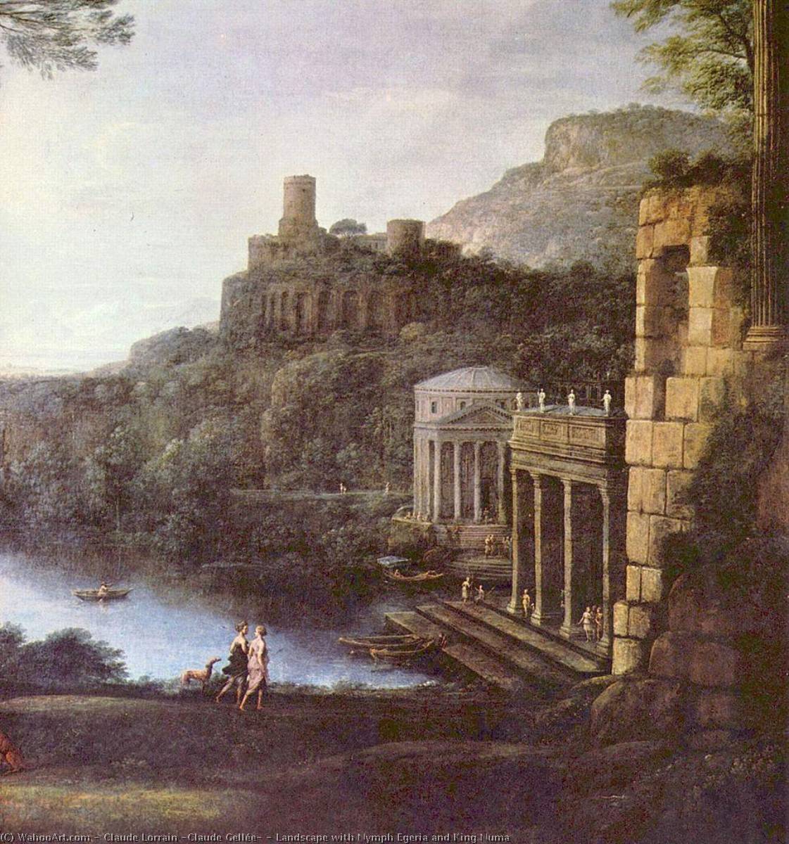 1121x1200 Landscape With Nymph Egeria And King Numa By Claude Lorrain (Claude Gellée). Museum Quality Copies. Most Famous