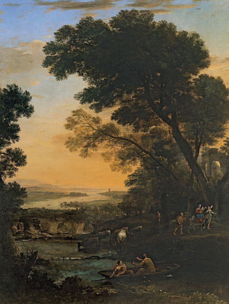 792x1050 Pastoral Landscape with the Flight into Egypt Claude Lorrain on USEUM