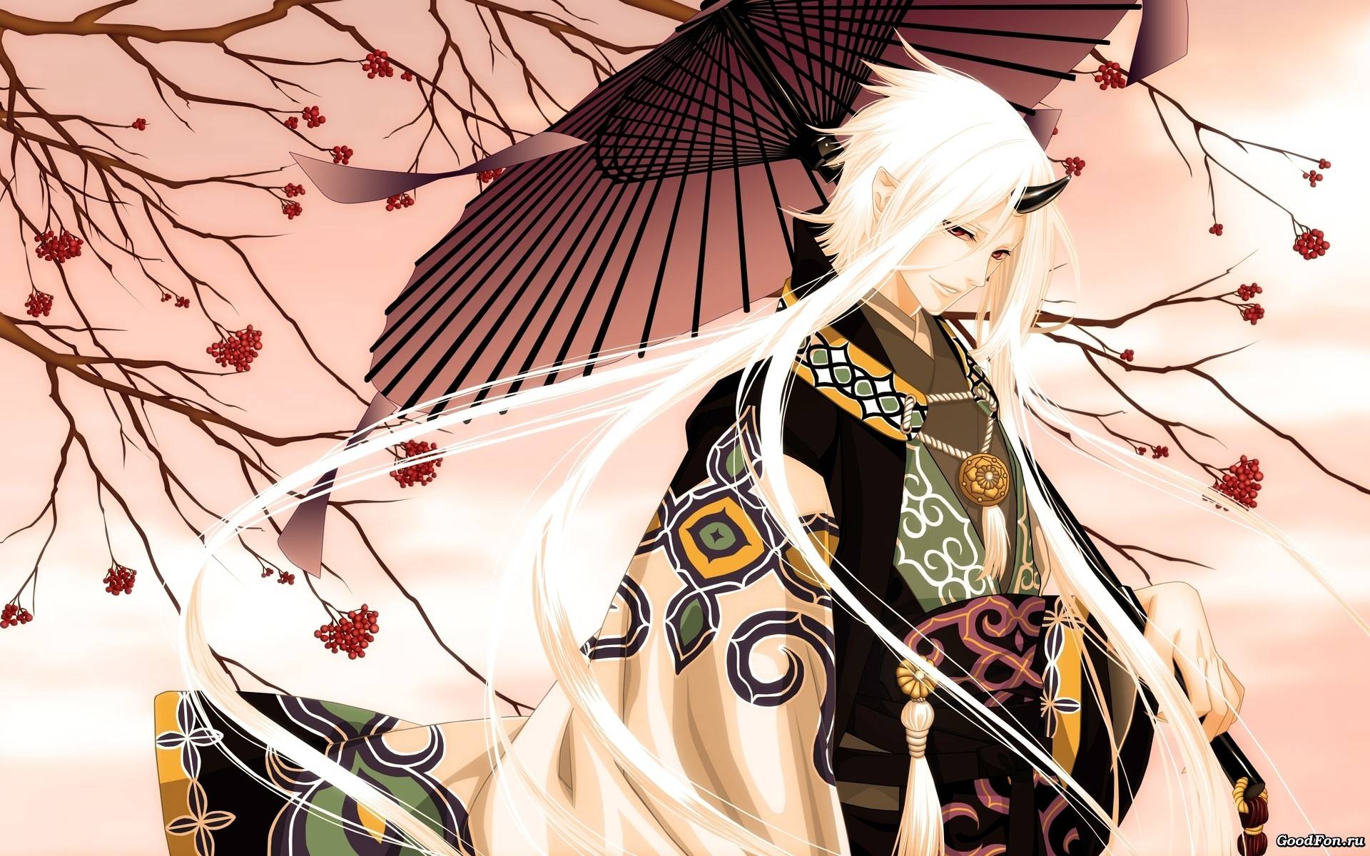 1920x1200 Beautiful boy with a horn & Manga Wallpaper
