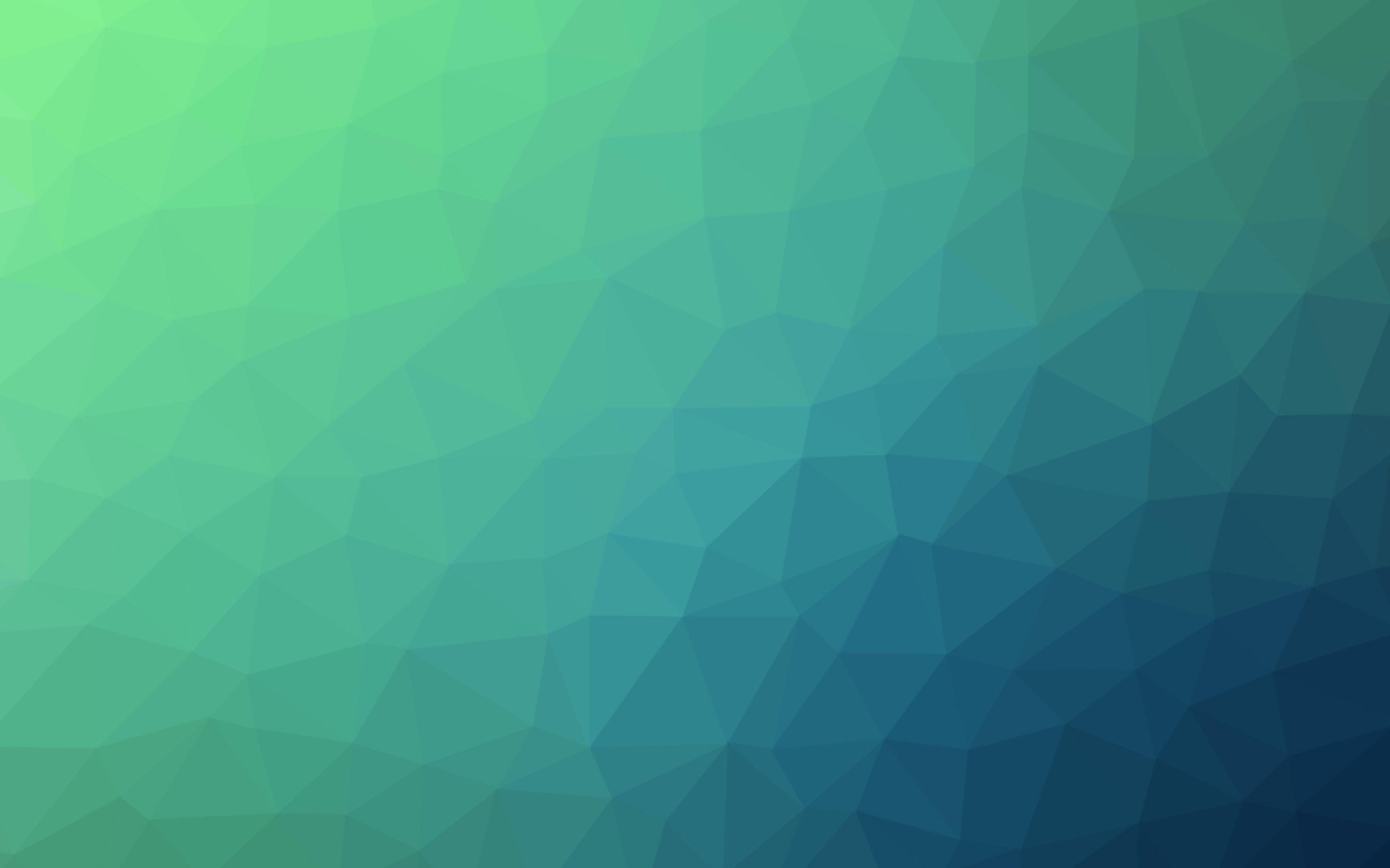 3840x2400 Poly Art Abstract Blue Green Pattern Wallpaper