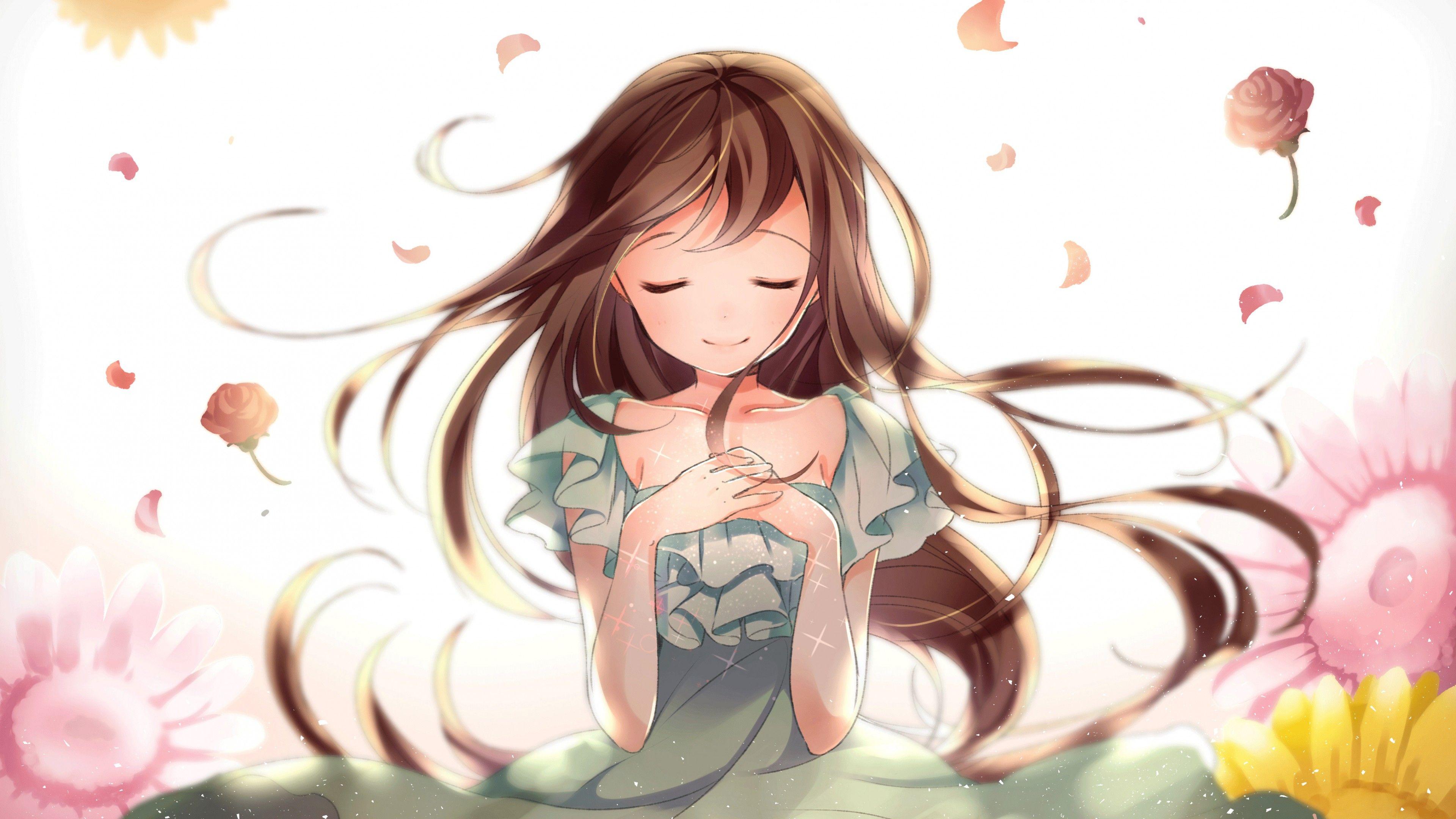 3840x2160 Wallpaper Anime girl, Beautiful, 4K, Anime