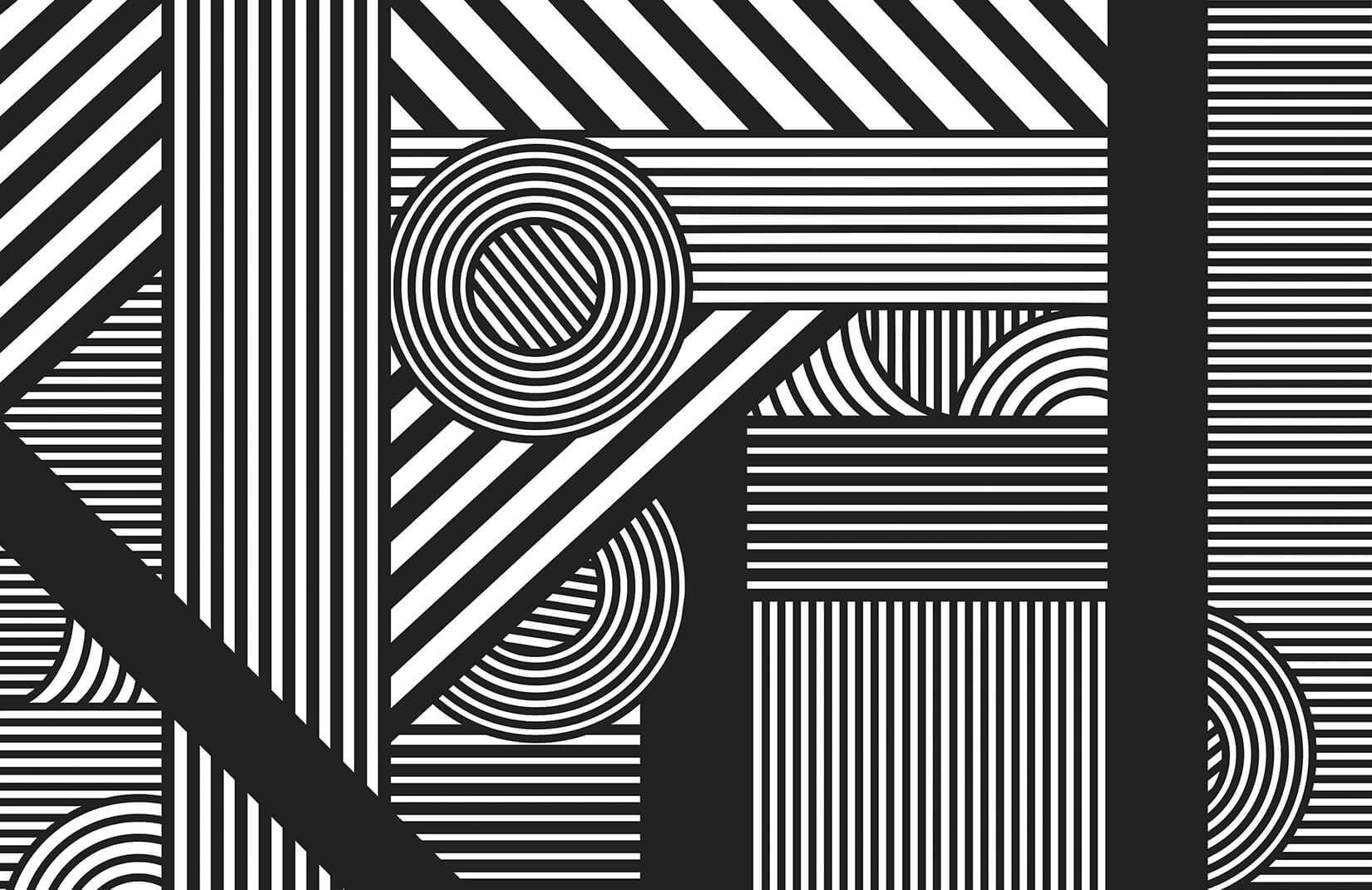 1650x1070 Oriz Geometric Black & White Wallpaper Mural