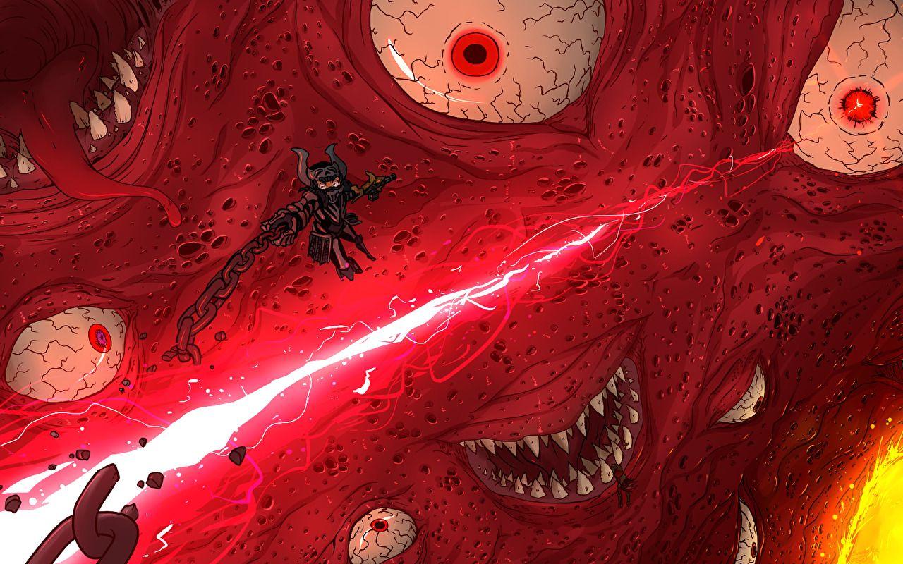 1280x800 Terraria) The Wall of Flesh [1920x1080]