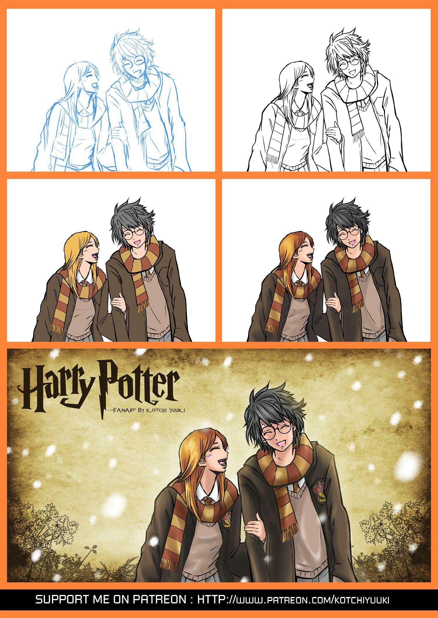 1500x2117 Harry Potter & Ginny Weasley wallpaper, Kotchi Yuuki
