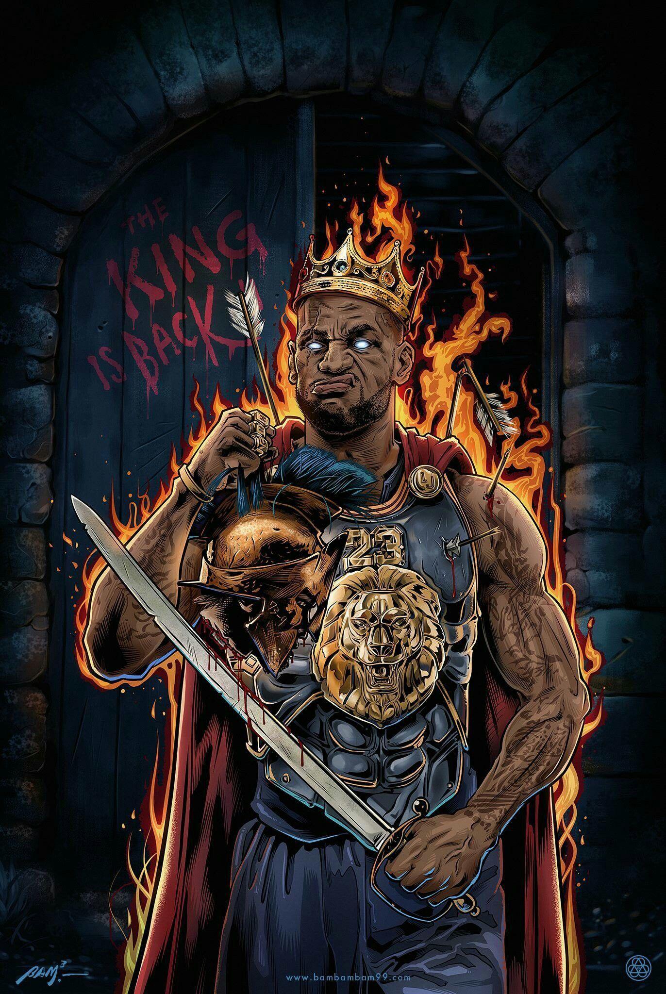 1372x2048 King Lebron Wallpaper