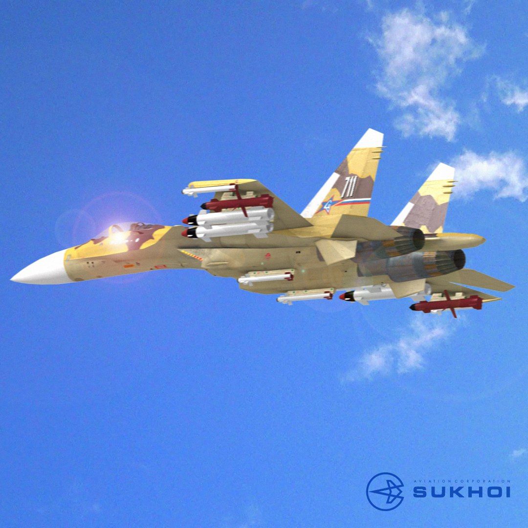 1080x1080 Su 37 Terminator 3D 3Ds