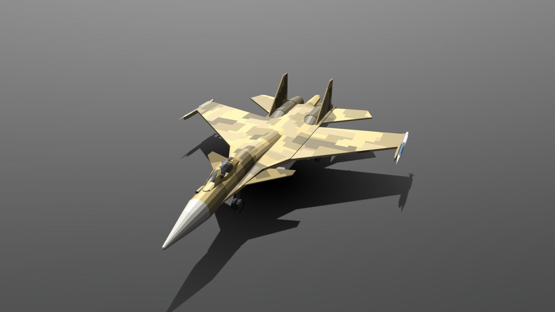 1920x1080 Low Poly SU 37 Terminator Free 3D Model By SIpriv [16c816e]