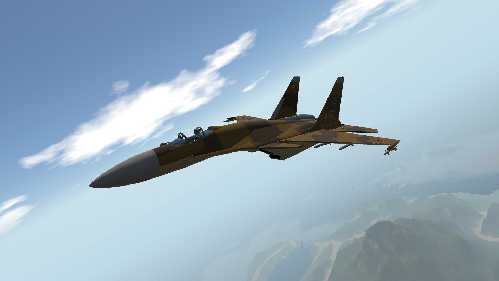 1920x1080 SimplePlanes. Sukhoi Su 37 Terminator Reworked