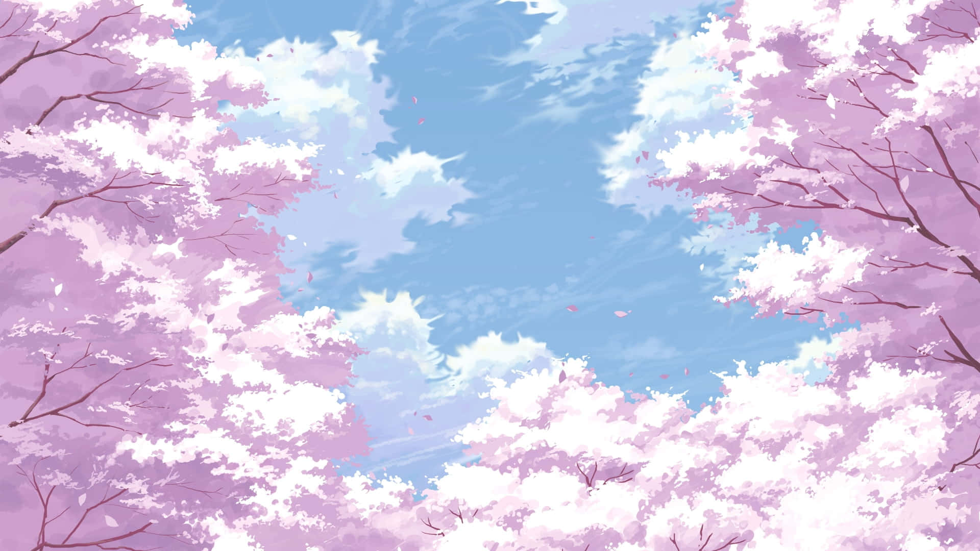 1920x1080 Anime Cherry Blossom Background