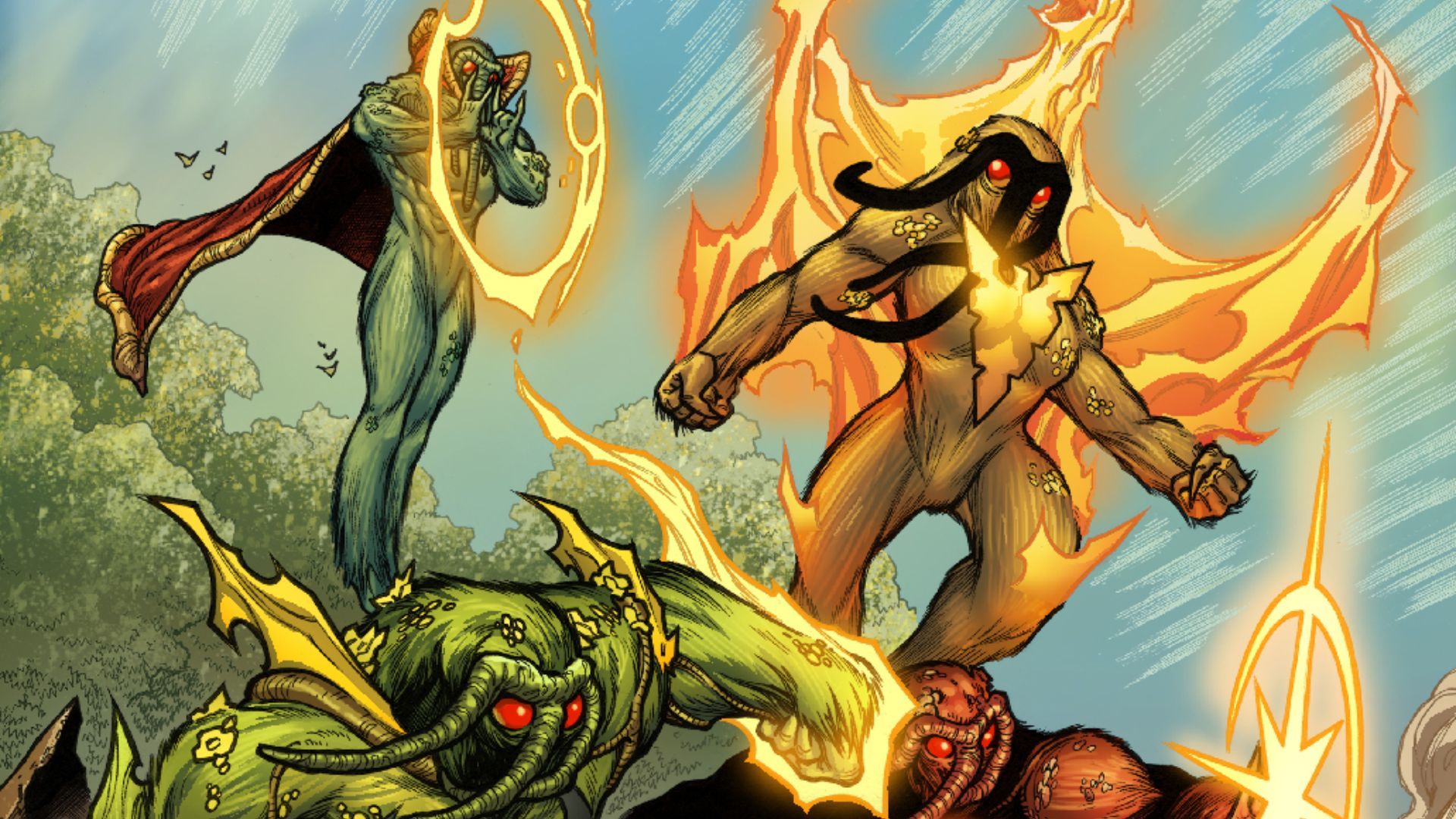 1920x1080 Man Thing Gets Mashed Up With The Entire Avengers For The Weirdest Team Ever In Avengers Forever
