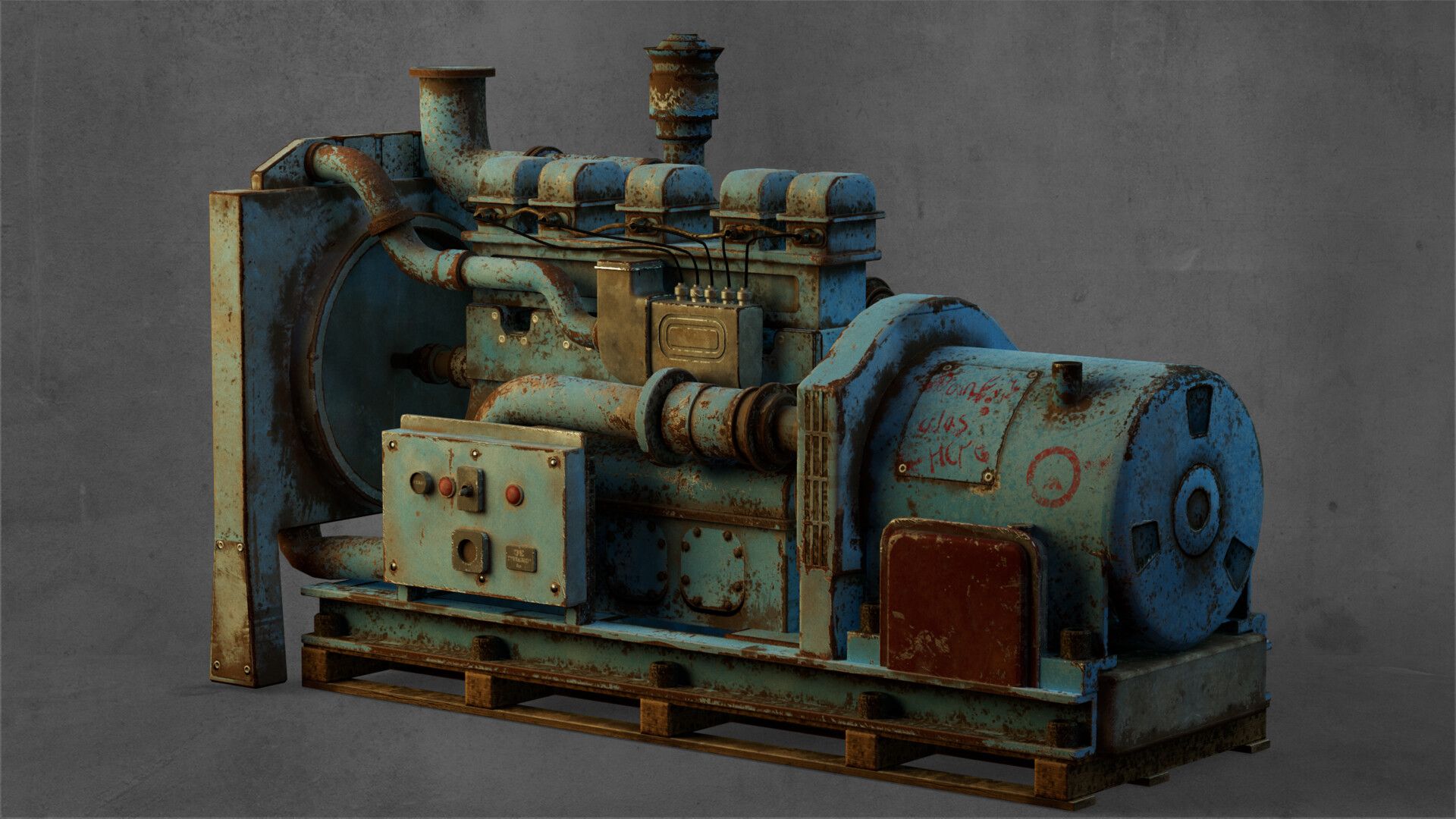 1920x1080 Old Diesel Generator