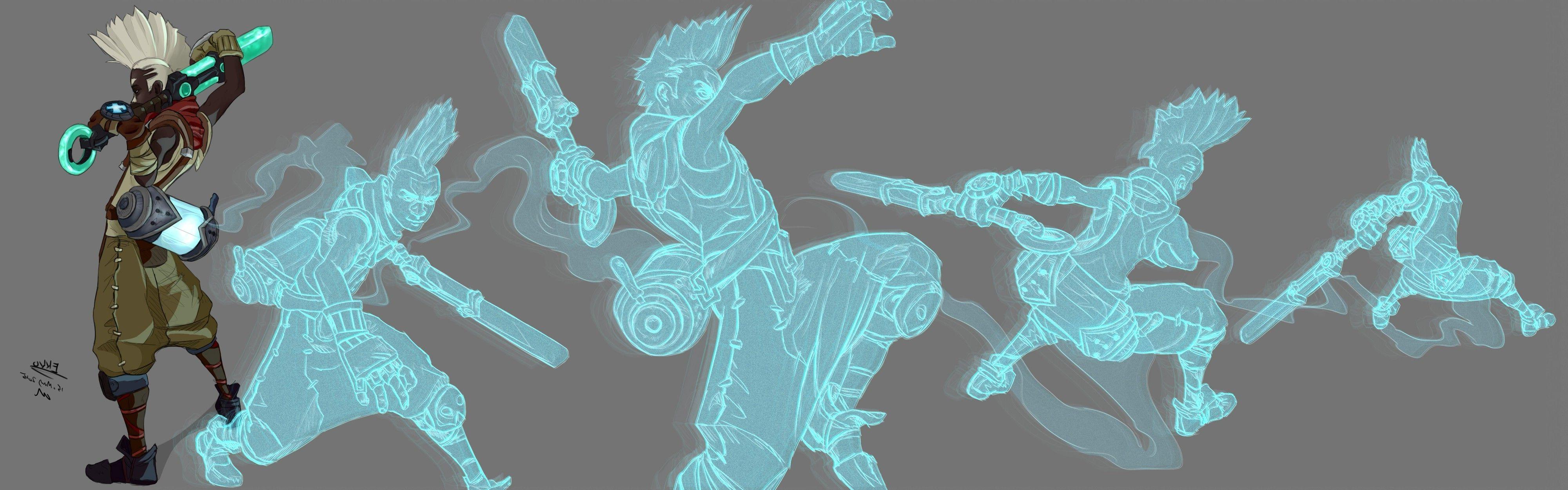 4000x1250 Ekko, League Of Legends Wallpaper HD / Desktop and Mobile Background