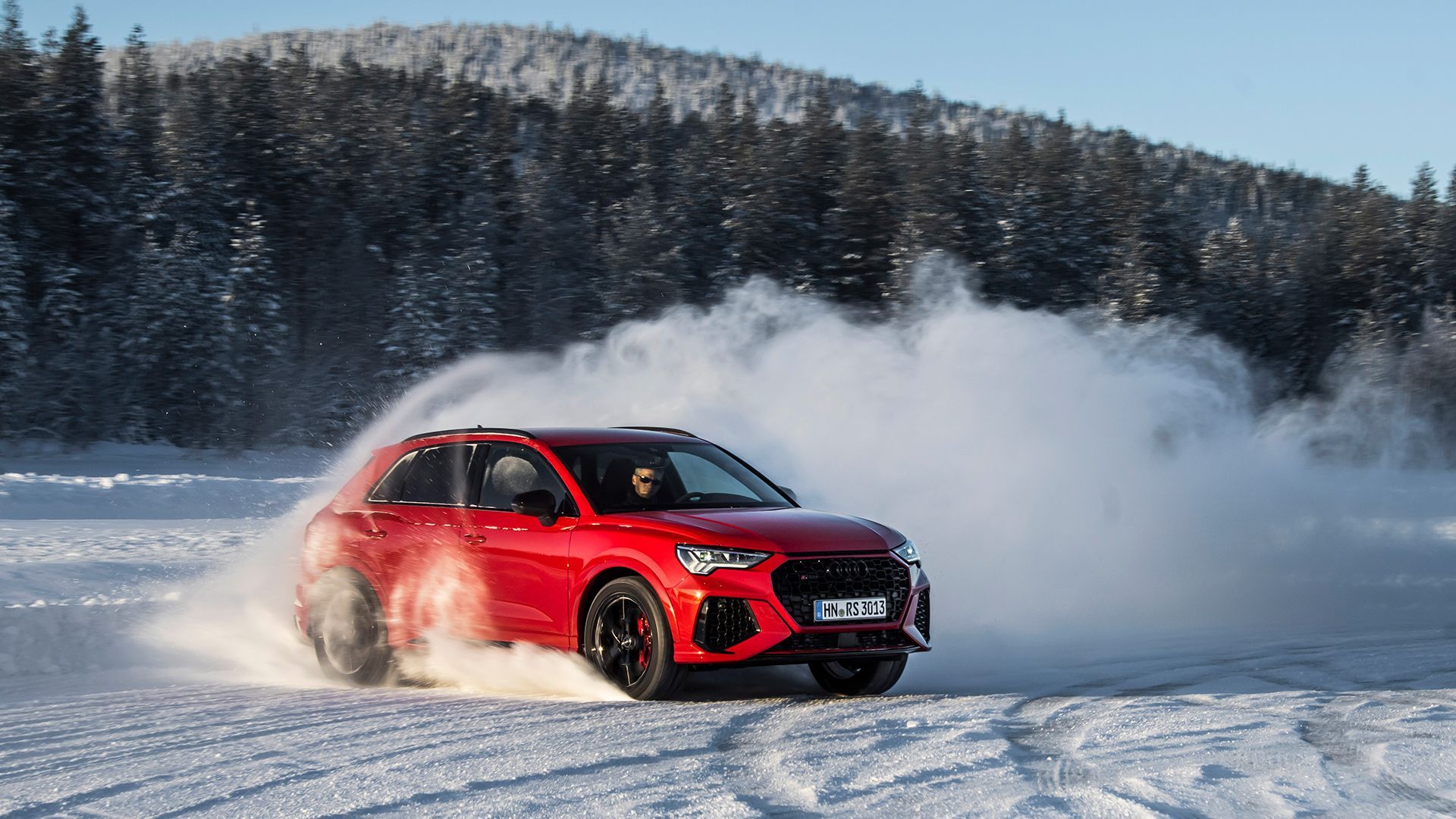 1920x1080 Hot Lapland: ice driving in an Audi RS Q3