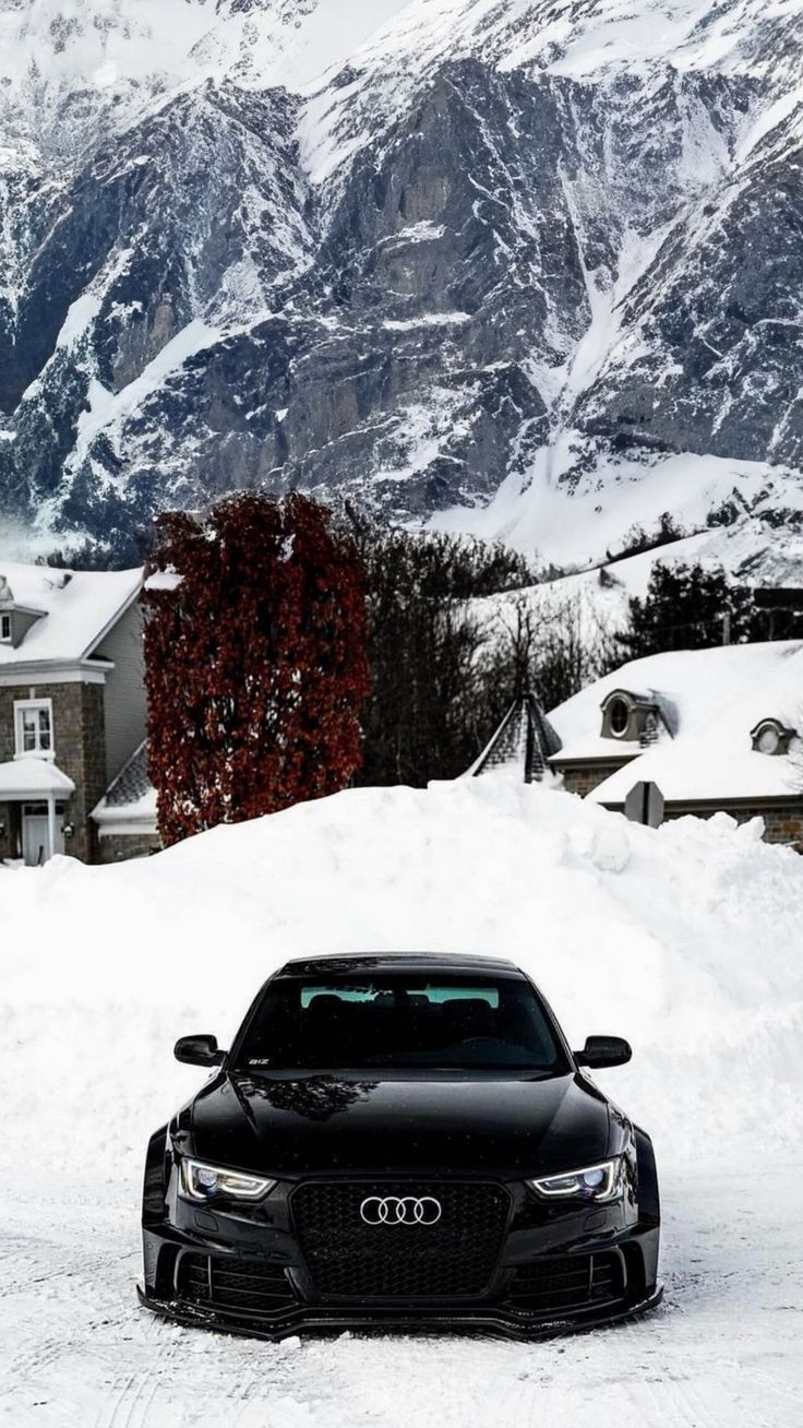 736x1308 Audi Rs Winter Wallpaper