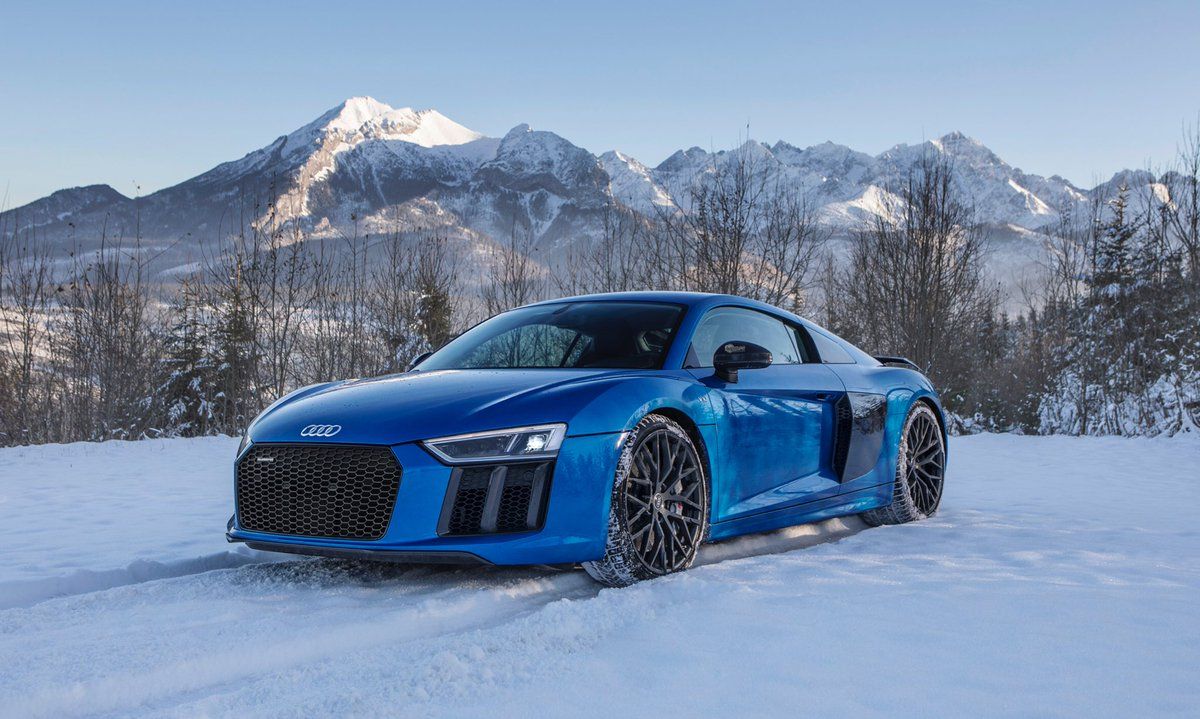 1200x719 A supercar that feels very good in snow. #audir8 #landofquattro. #auditography