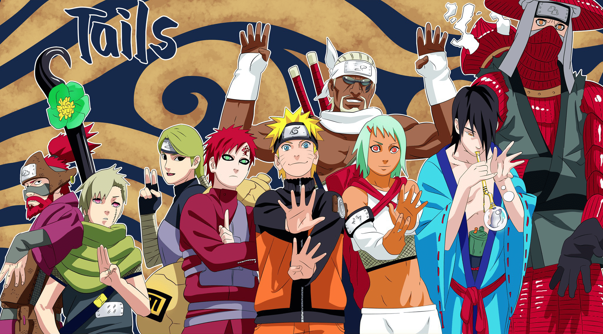2048x1135 Naruto Tails HD Wallpaper: Iconic Characters Unitex1135