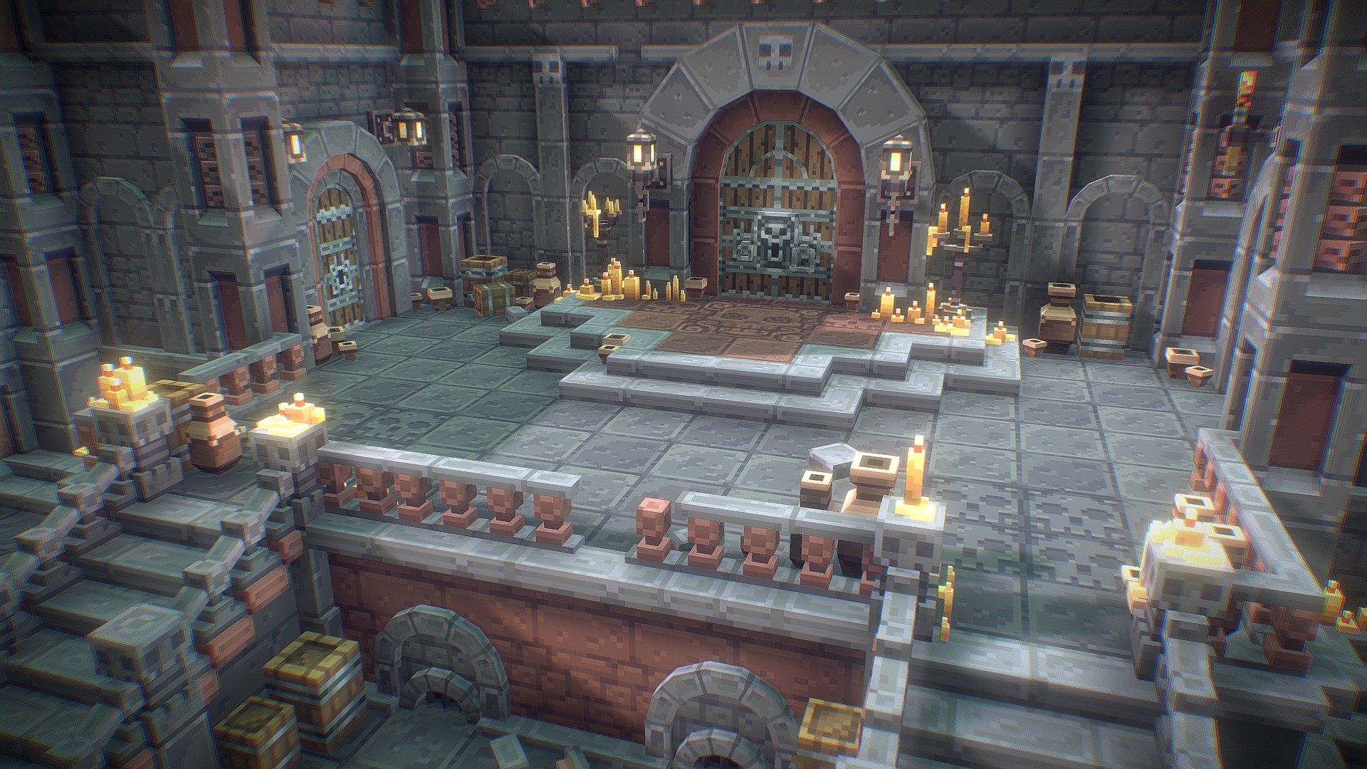 1920x1080 3D Pixel Dungeon model by BitGem [10042e0]