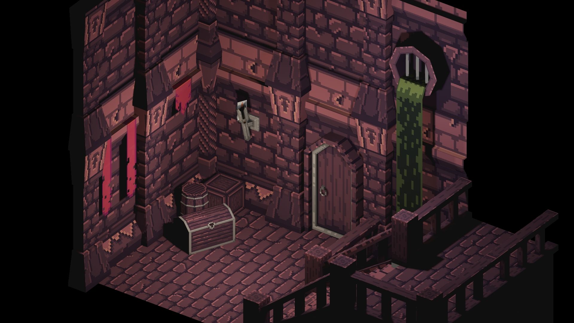 1920x1080 3D Low poly PixelDungeon