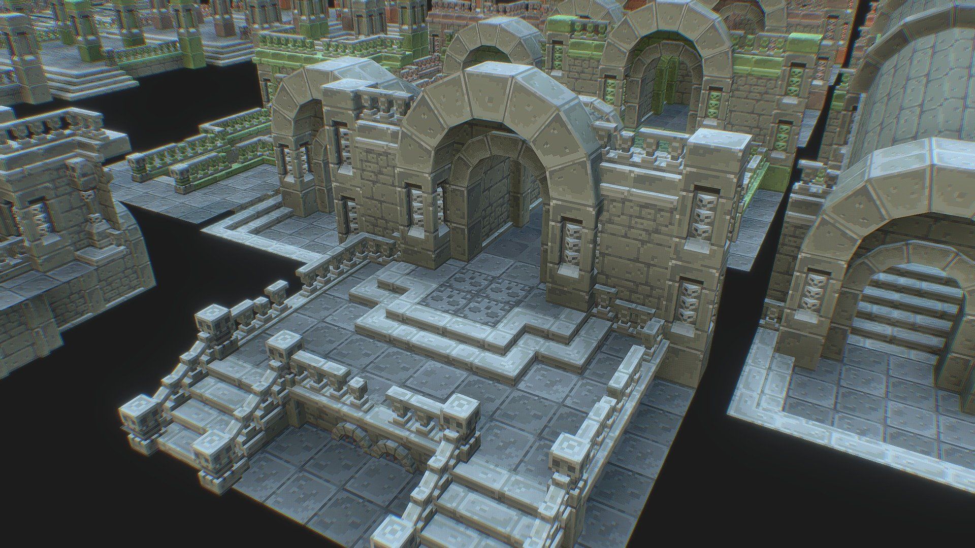 1920x1080 3D Pixel Dungeon Set 01 model by BitGem [3952eb1]