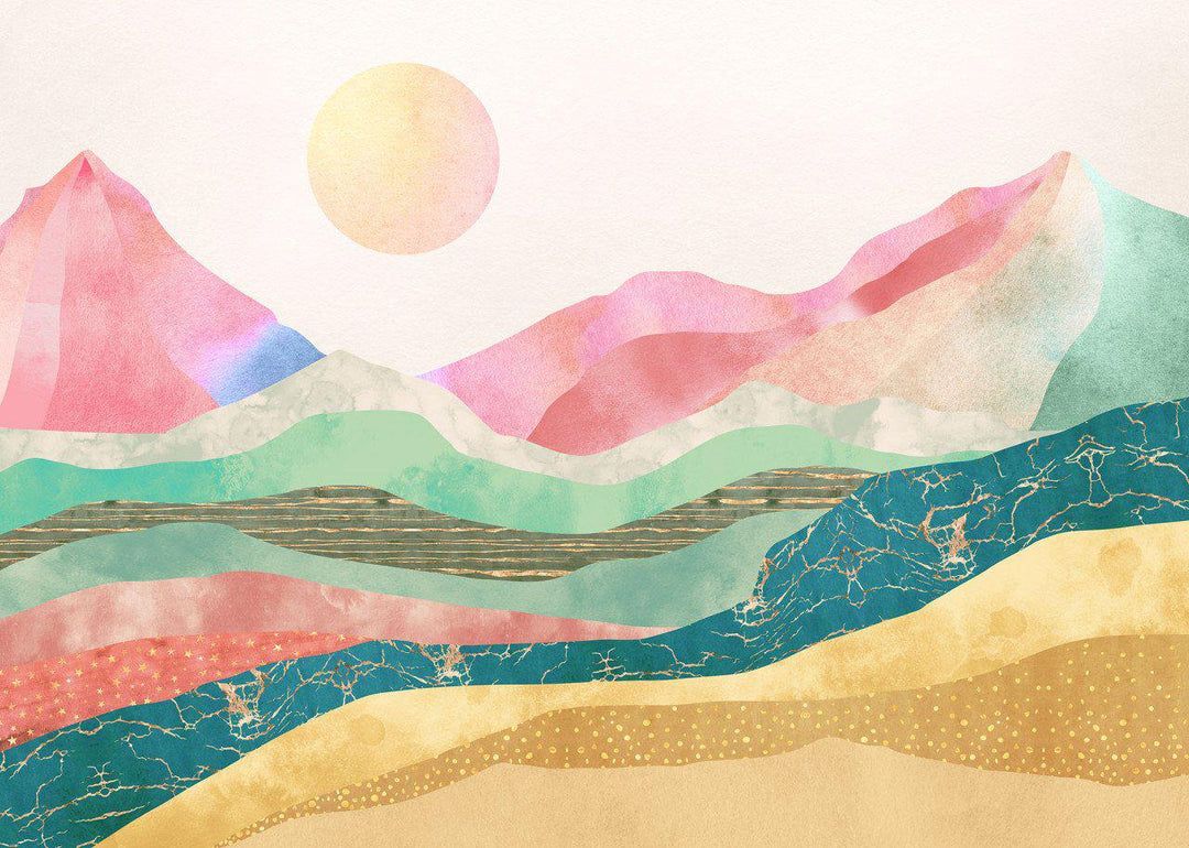 1080x770 Holy Mountain Mural: Abstract Mountain Wallpaper