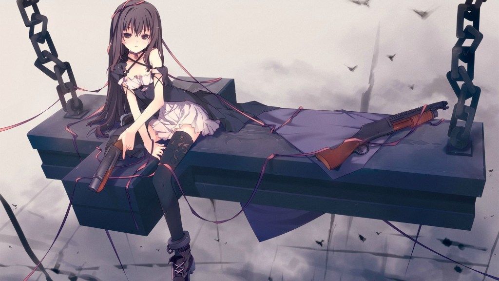 1024x576 Anime Girl Background Wallpaper HD
