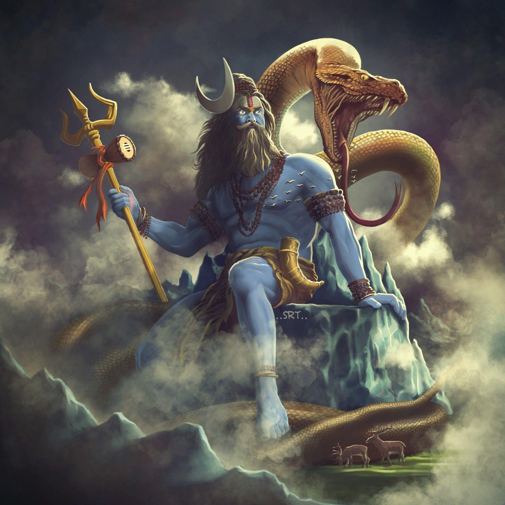 1920x1920 Angry Mahakal Wallpaper