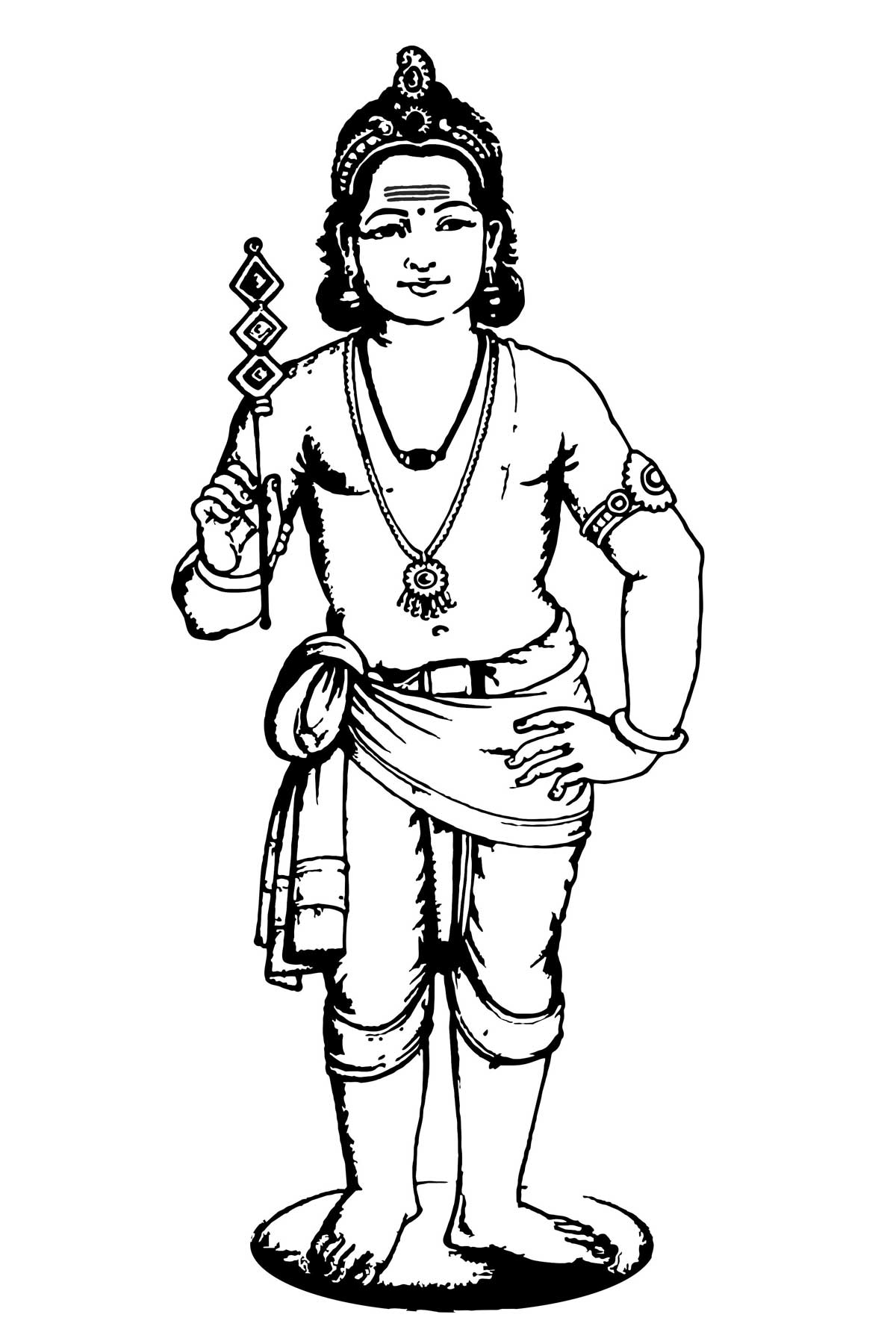 1200x1800 Line drawings of the lord murugan 1800px image