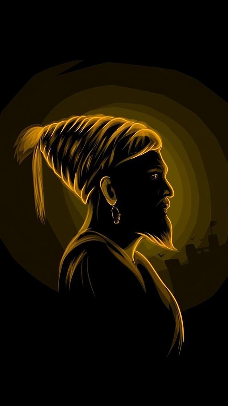 800x1422 Shivaji Maharaj Yanchi, Yellow Animated, shivaji maharaj yellow animated, maharaj, HD phone wallpaper
