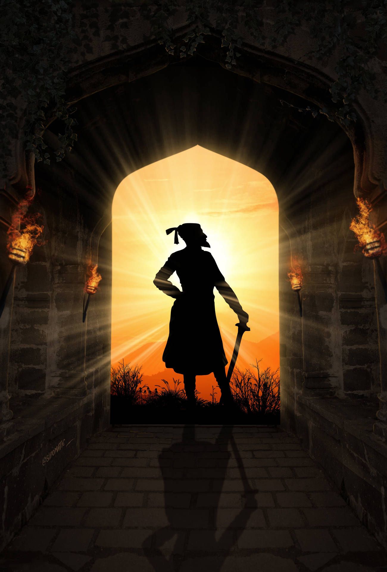 1300x1920 Shivaji Maharaj Dark Wallpaper