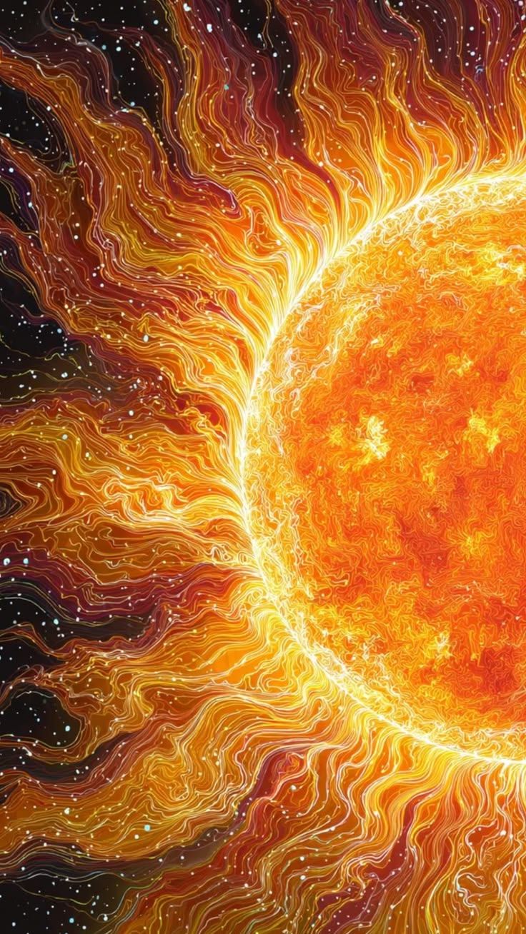 736x1308 Fire elements aesthetic. Flame drawing, Cool sun wallpaper, Celestial sun wallpaper