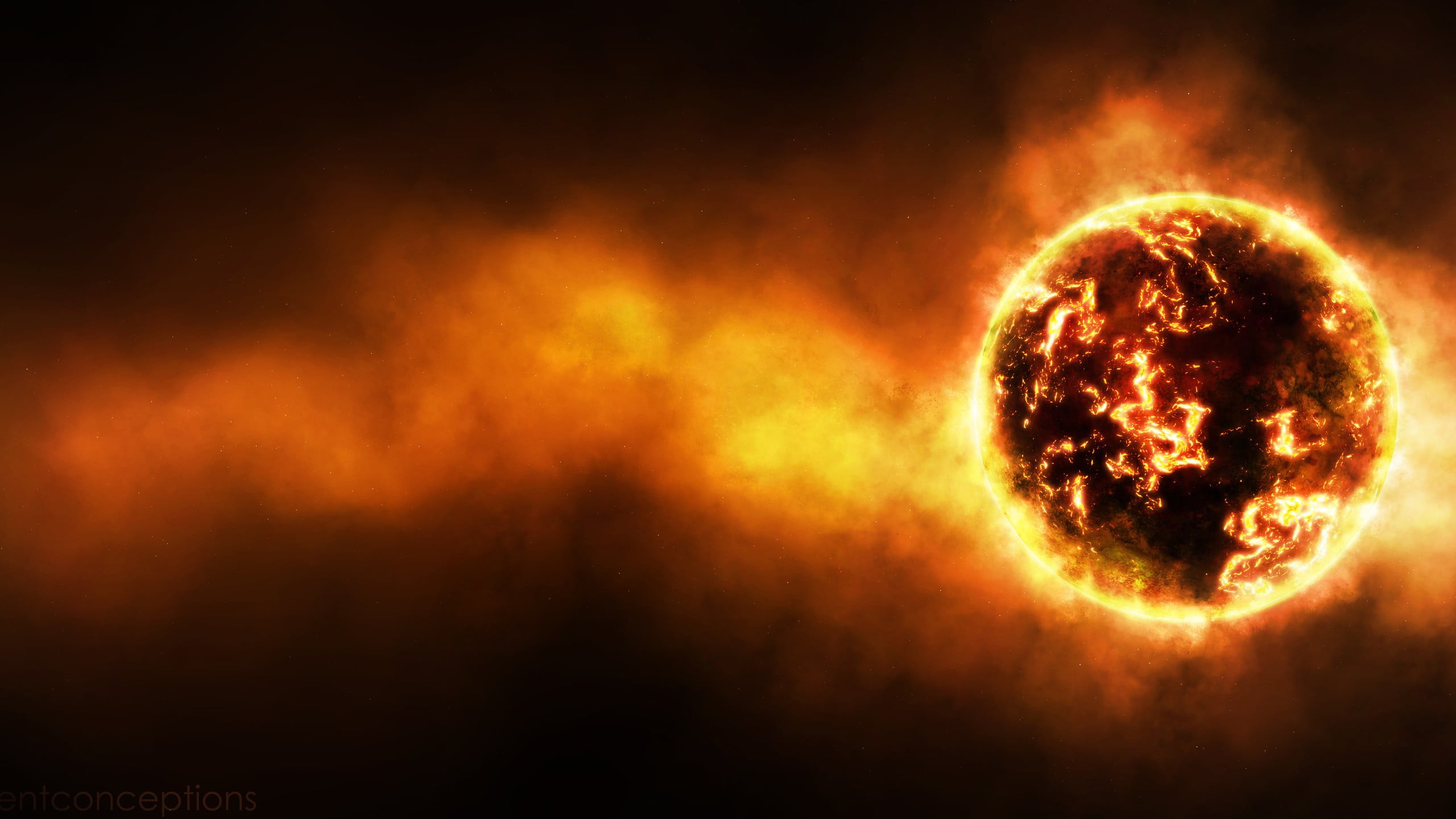 2560x1440 Sun digital wallpaper, space HD wallpaper