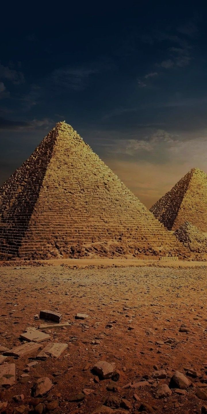 720x1440 Majestic Pyramids in the Desert. Pyramids wallpaper 4k iphone, Ancient pyramid wallpaper, Giza pyramids
