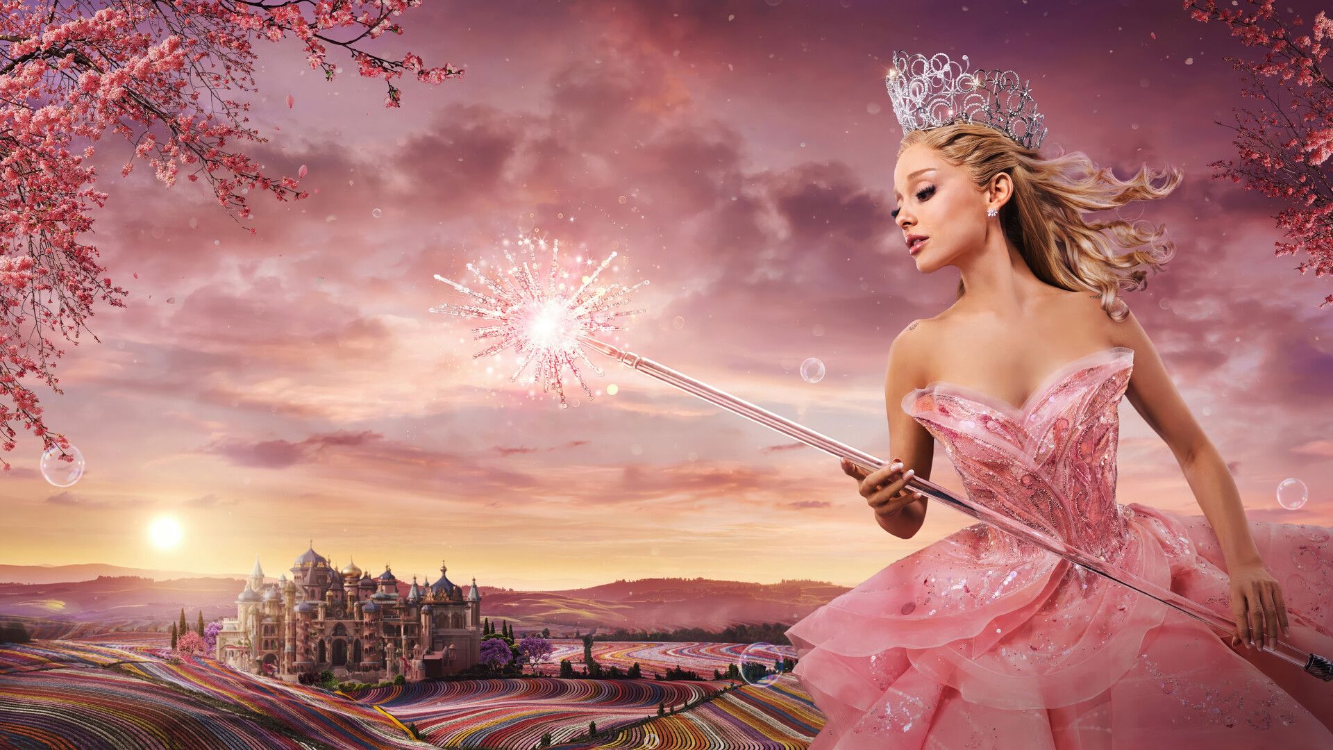 1920x1080 Glinda Wicked: For Good Ariana Grande Wallpaper 4K HD PC j