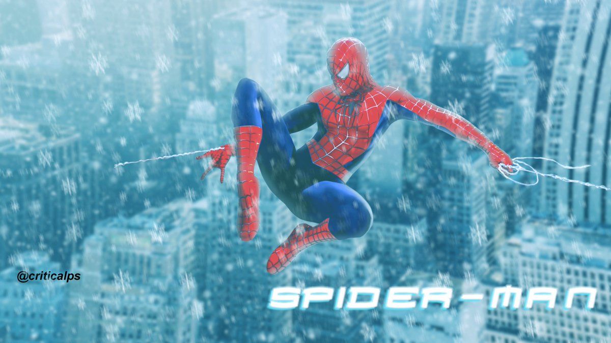 1200x675 Tobey Maguire themed Christmas wallpaper #SpiderMan #NoWayHome #SpiderMan
