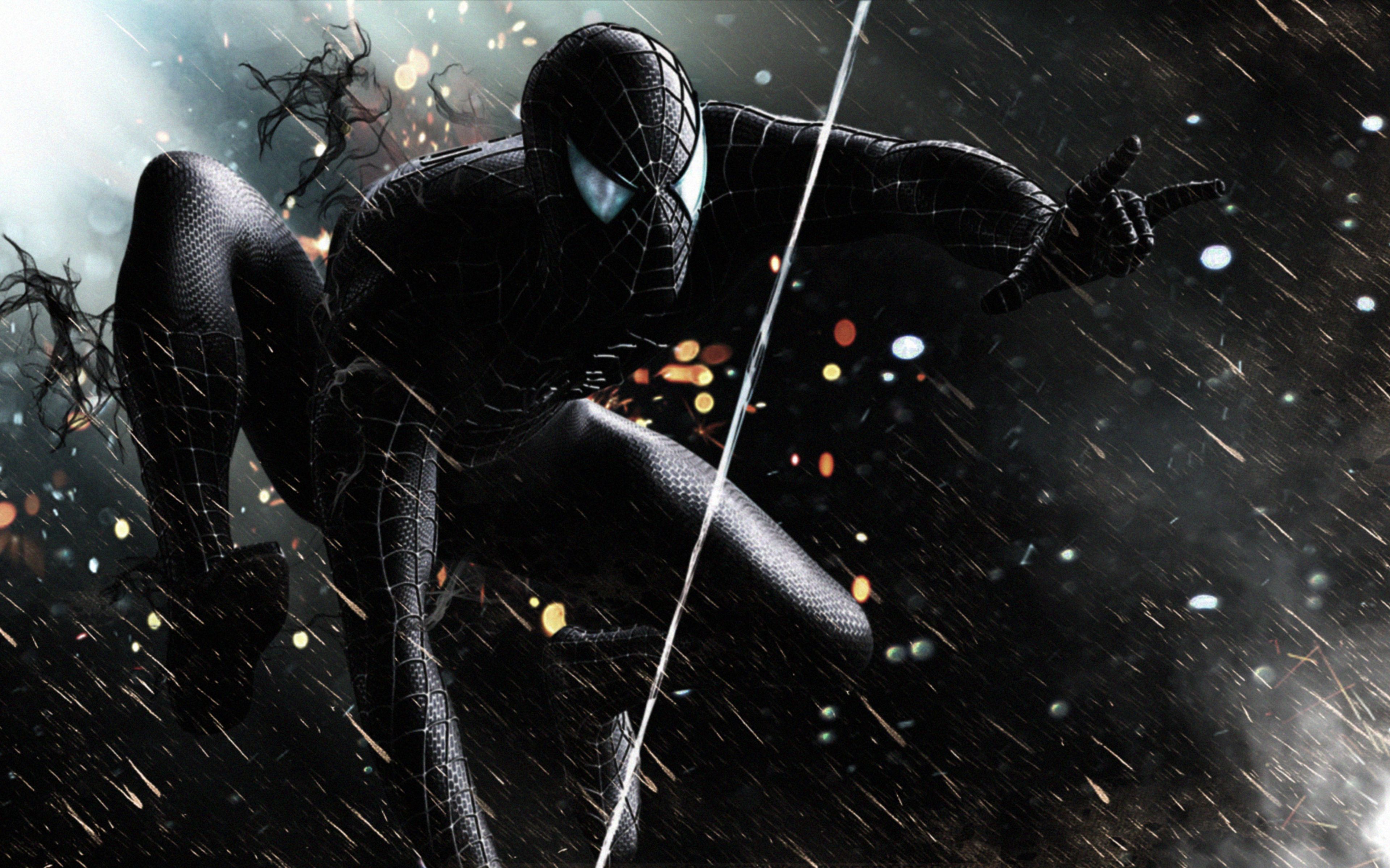 3840x2400 Spider Man 3 Black Suit 4K Ultra HD Movie Wallpaperx2400