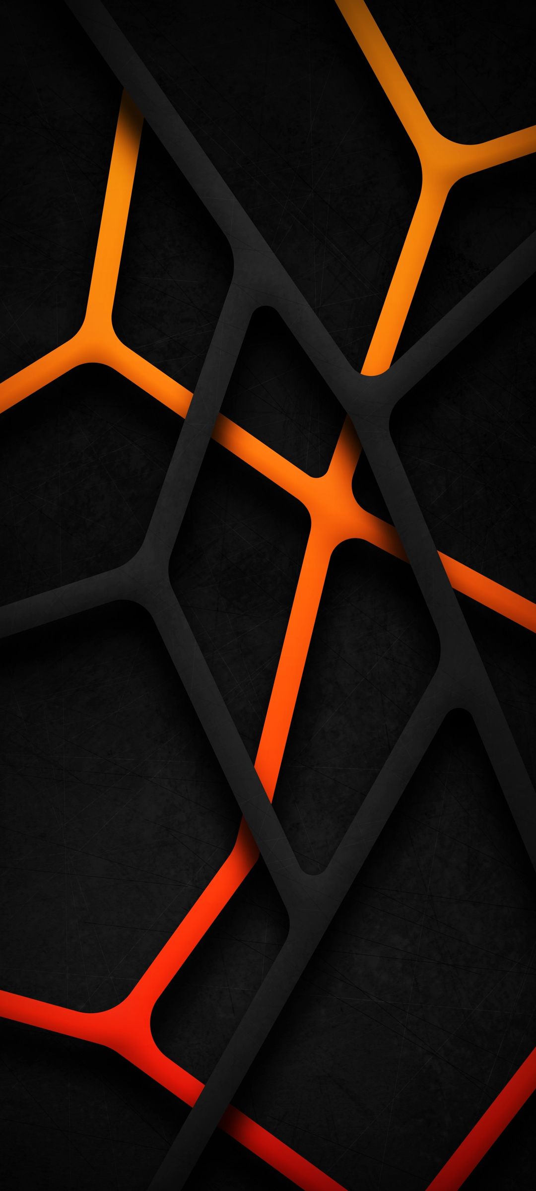 1080x2400 Download Web, Dark background, Lines, Orange Wallpaper in 1080x2400 Resolution