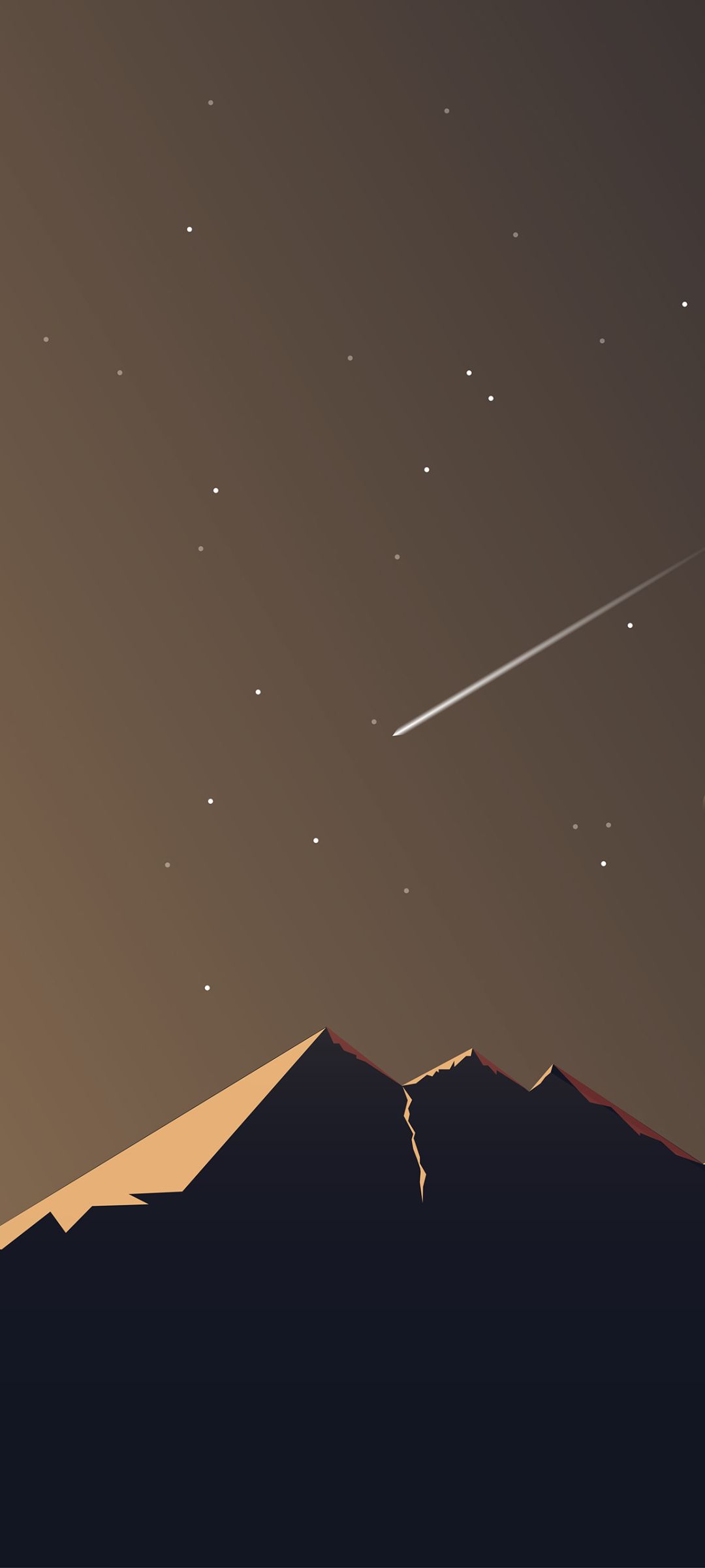 1080x2400 Phone wallpaper: Minimalist, Artistic, Mountain, Nature, Night 1425921