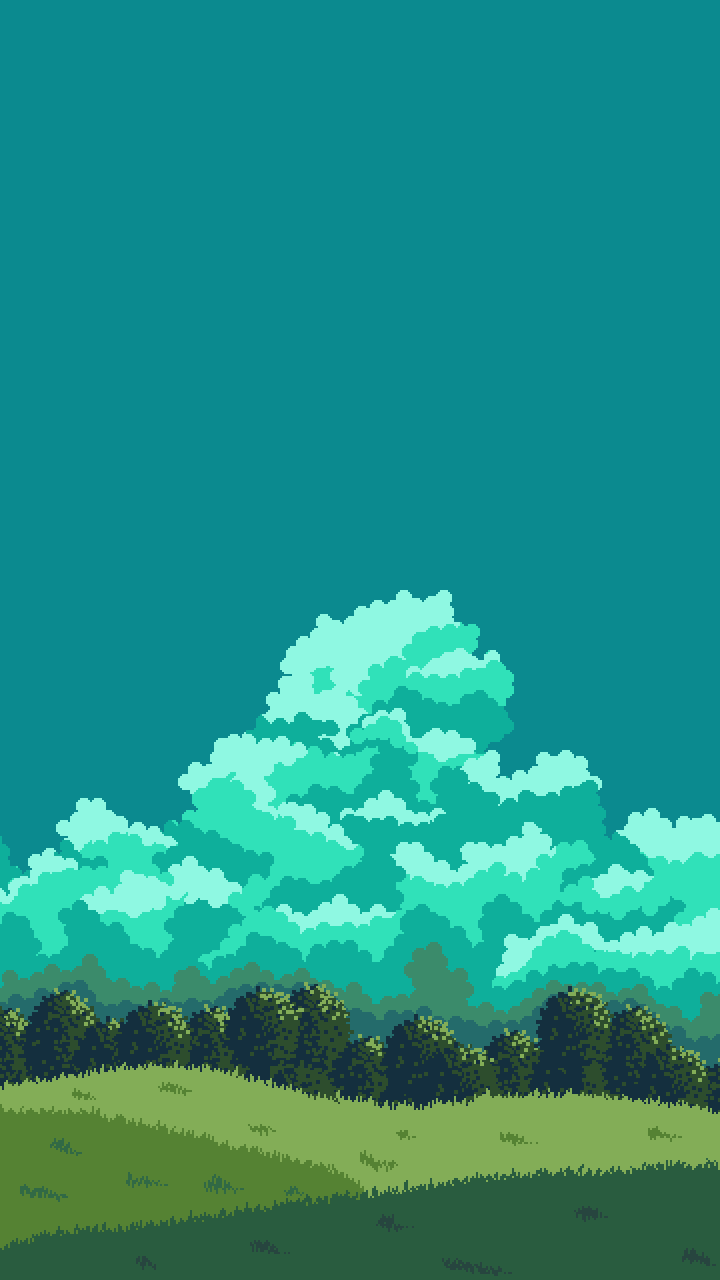 720x1280 Landscape With Teal Clouds Phone Wallpaper's Ko Fi Shop