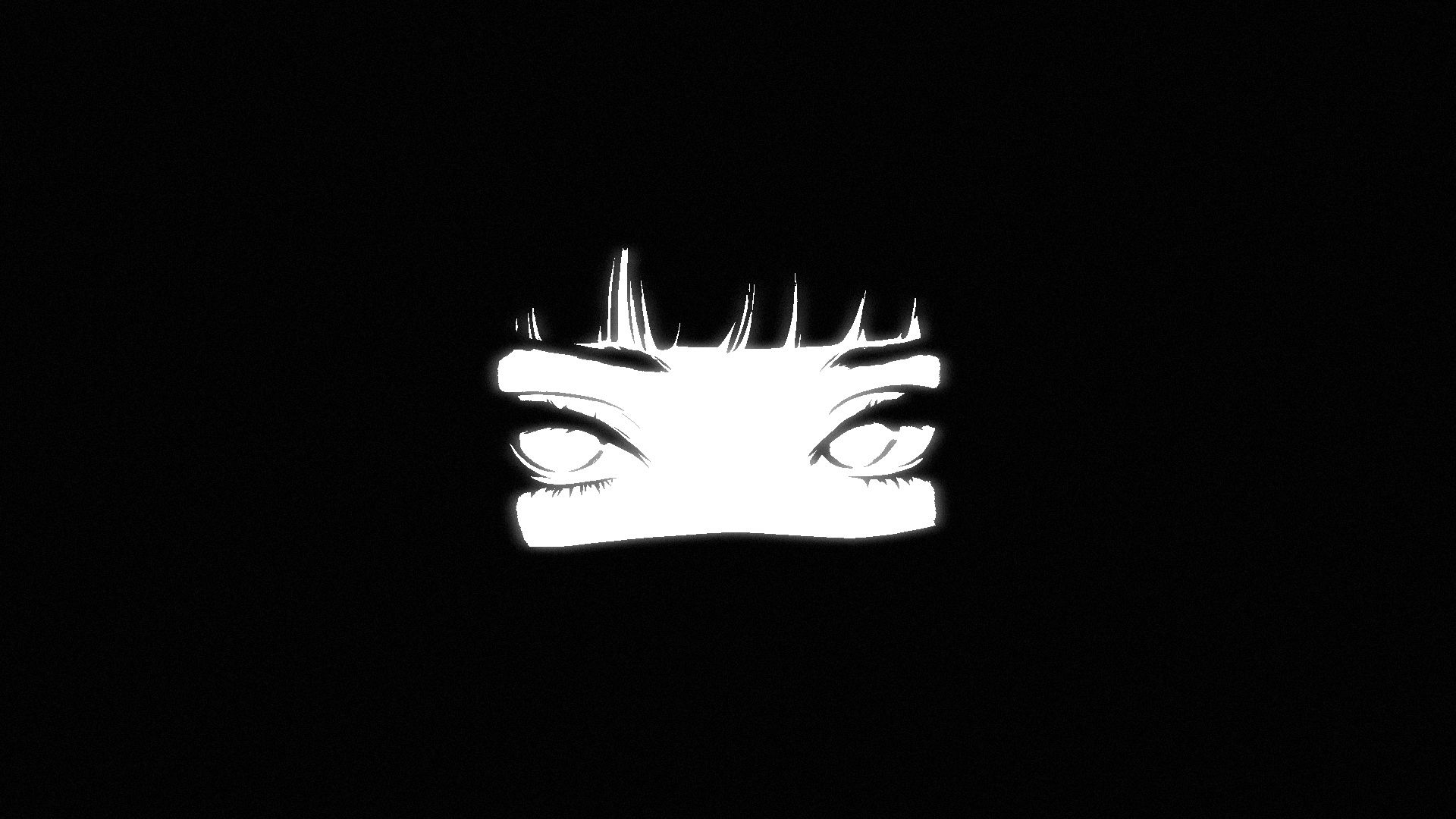 1920x1080 Monochrome Anime Eyes Emerging From the Dark