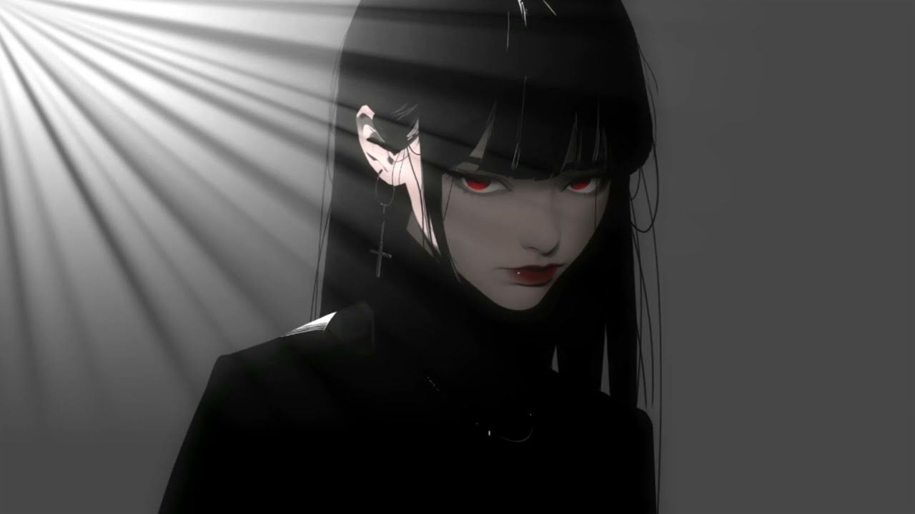 1280x720 Goth Anime Girl Live Wallpaper