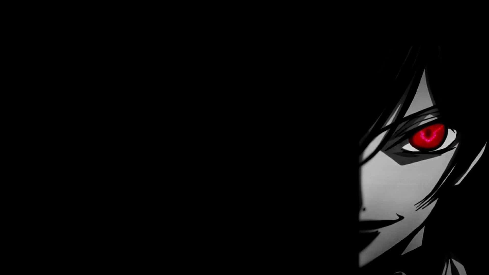 1920x1080 Download free Scary Red And Black Anime Eye Wallpaper