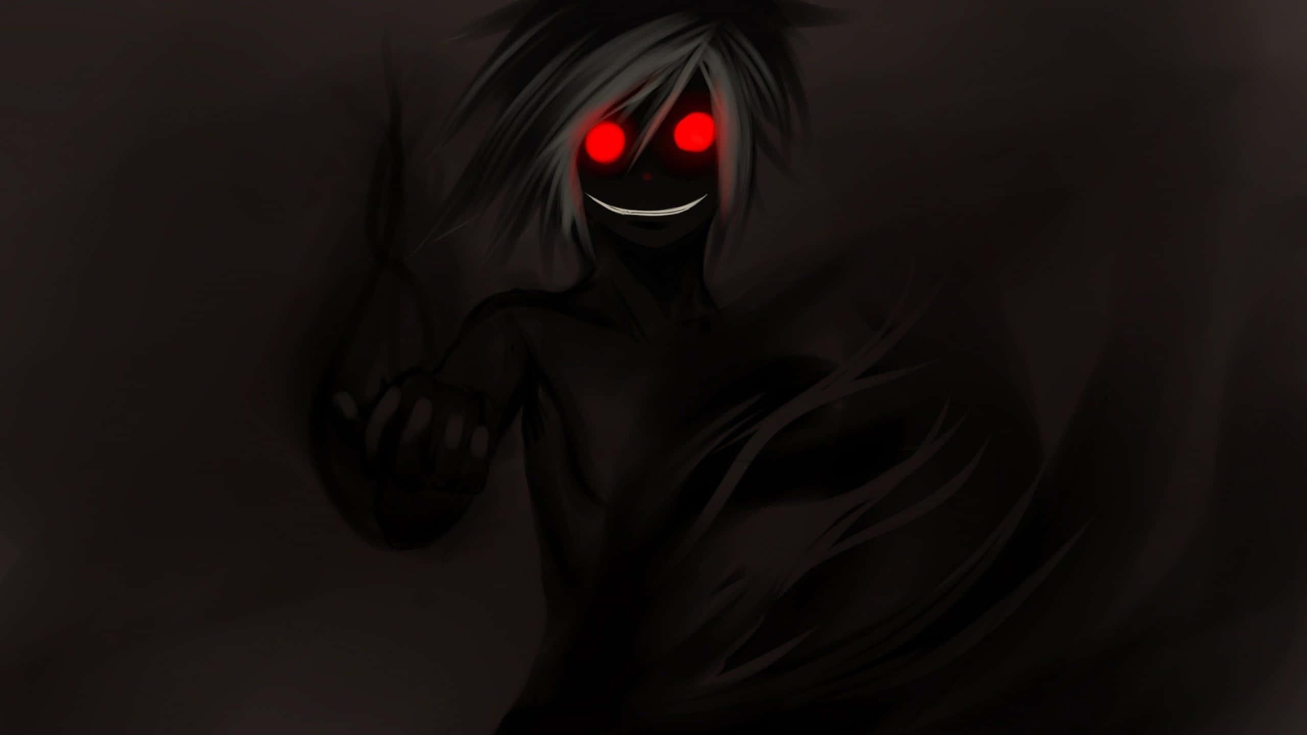 2560x1440 A Dark Anime Boy Conveys Emotional Turmoil