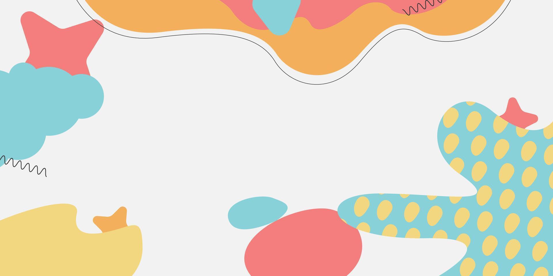 1920x960 Abstract colorful kids and children background. Fun childish and playful cartoon design for wallpaper, packaging