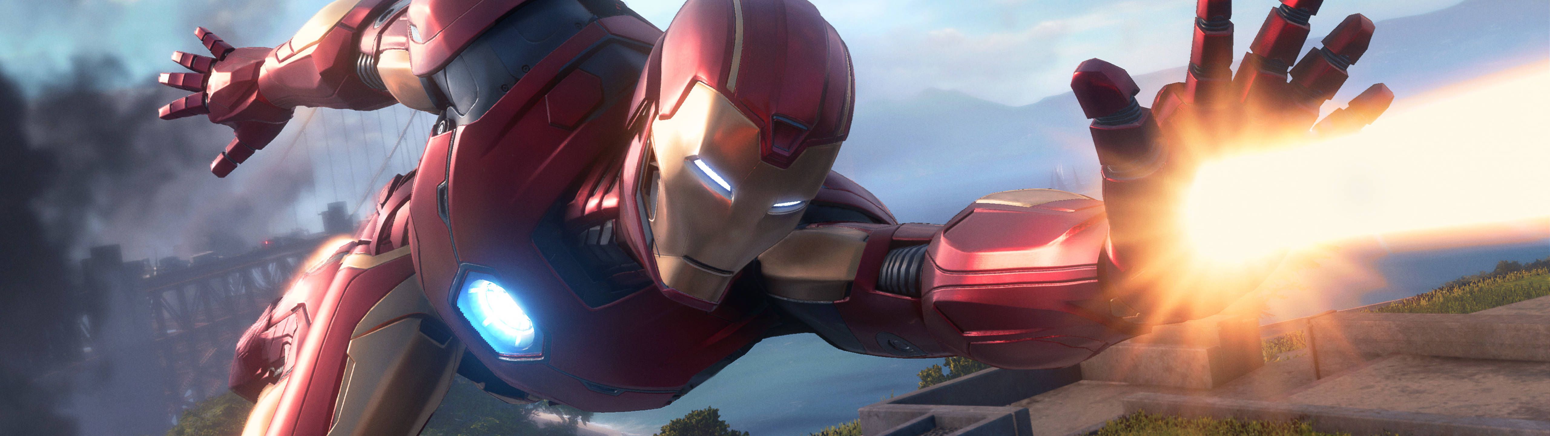 5120x1440 Download Marvel's Ironman Shooting 5120 x 1440 Wallpaper