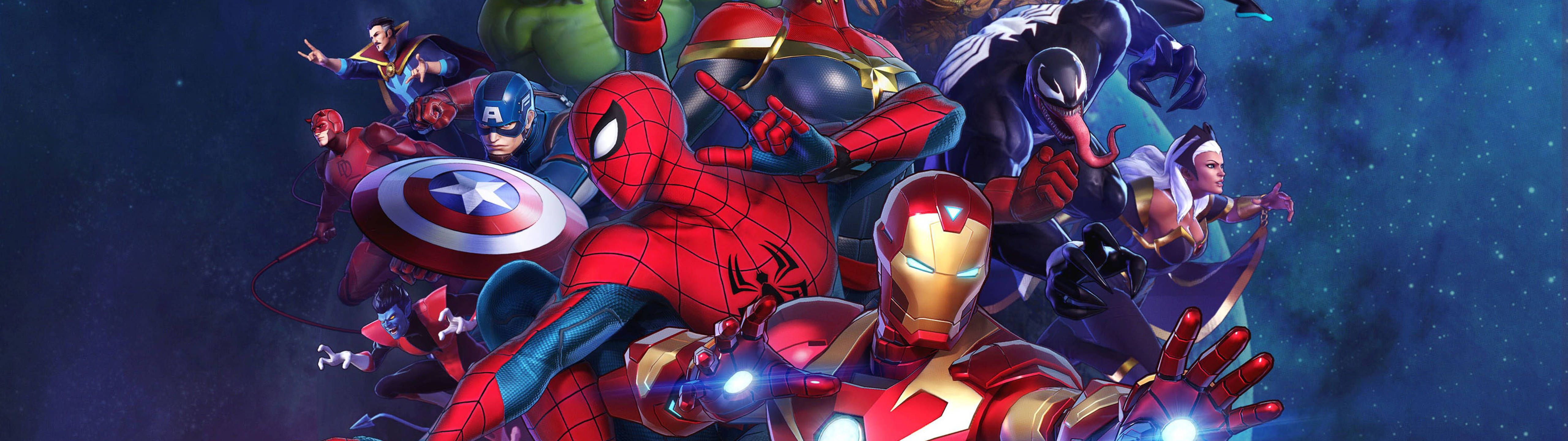 5120x1440 Marvel Heroes Animated 5120 X 1440 Wallpaper