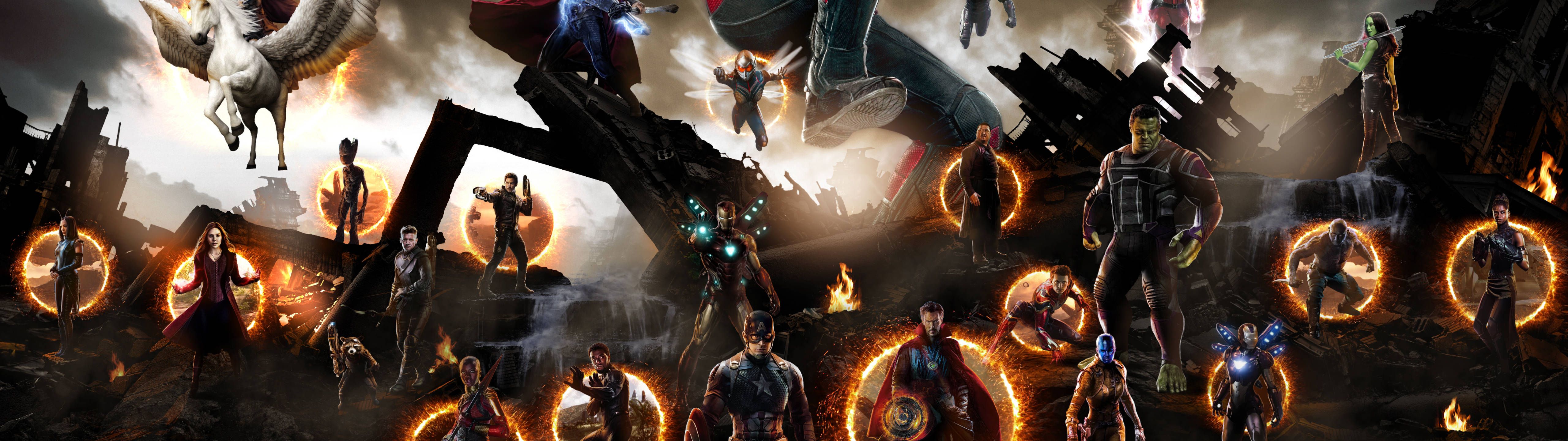 5120x1440 Download free Marvel Heroes From Spell Disc 5120 X 1440 Wallpaper